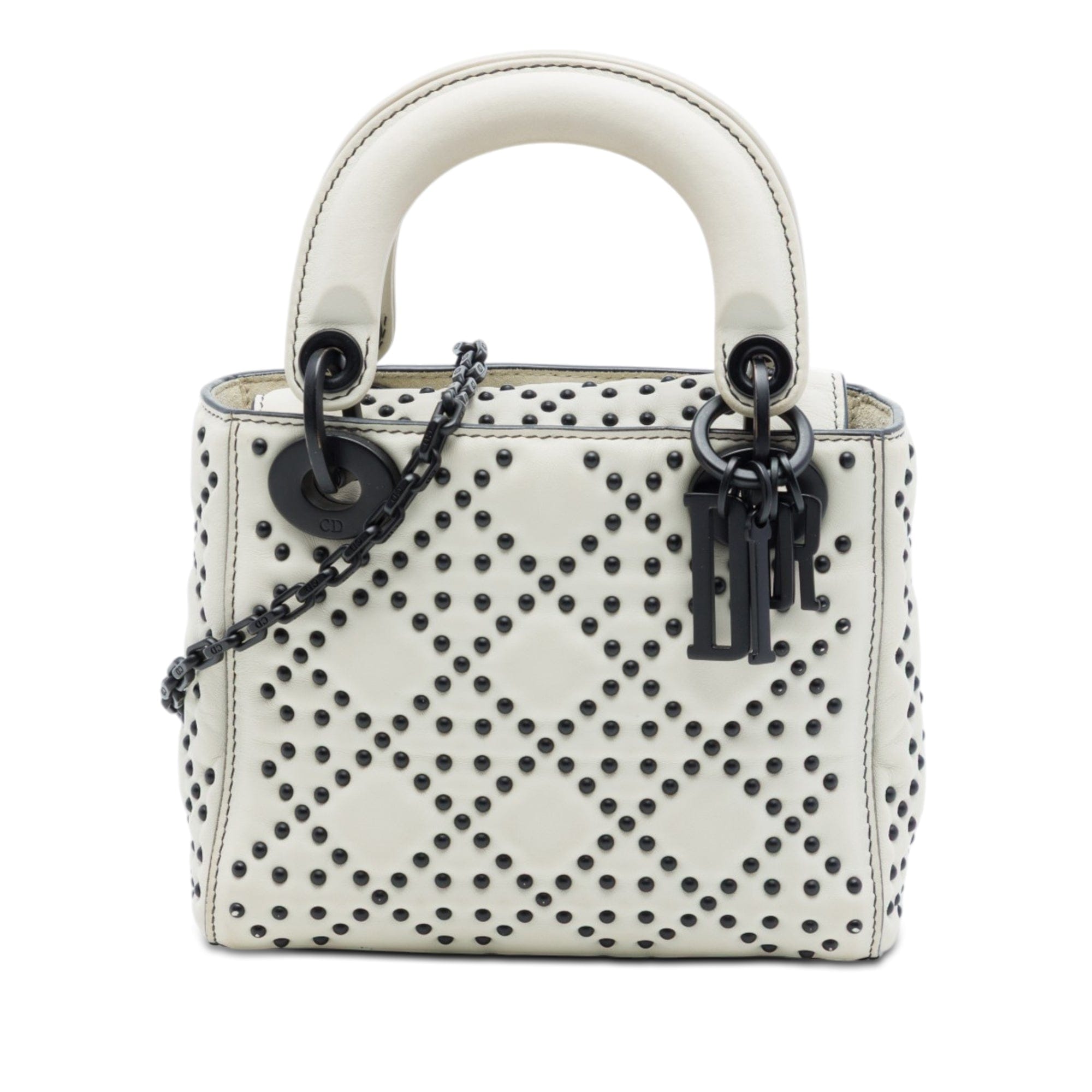 Dior Mini Lambskin Cannage Studded Supple Lady Dior