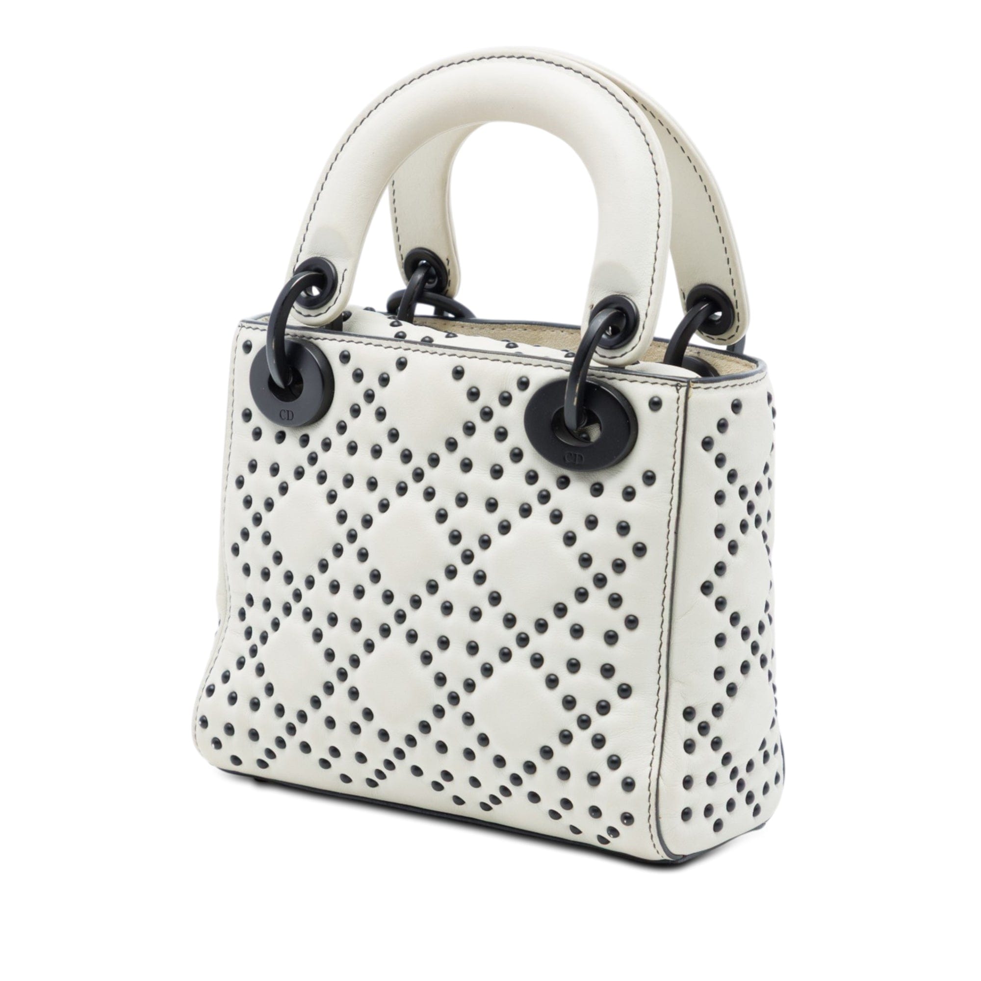 Dior Mini Lambskin Cannage Studded Supple Lady Dior