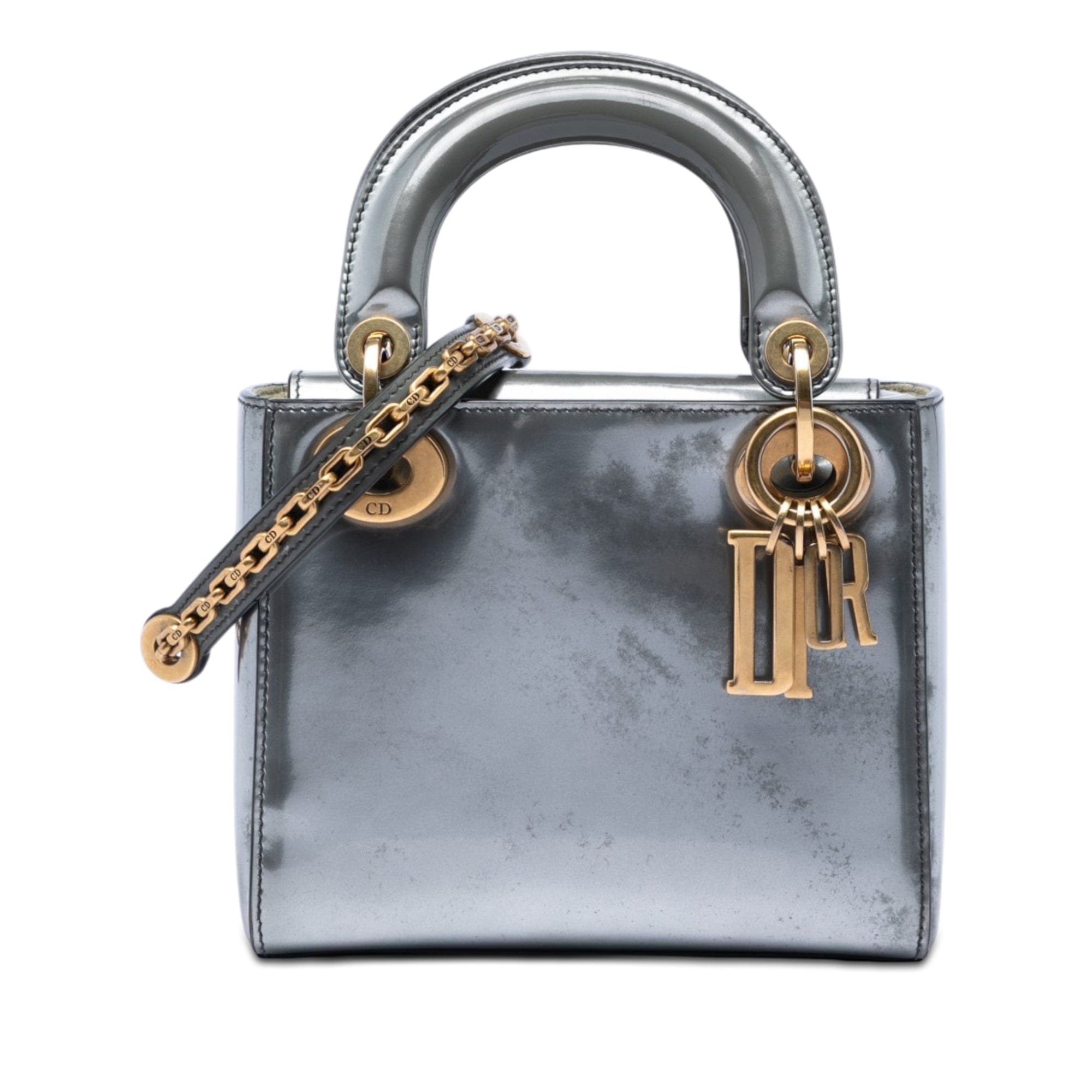 Dior Mini Metallic Patent Lady Dior