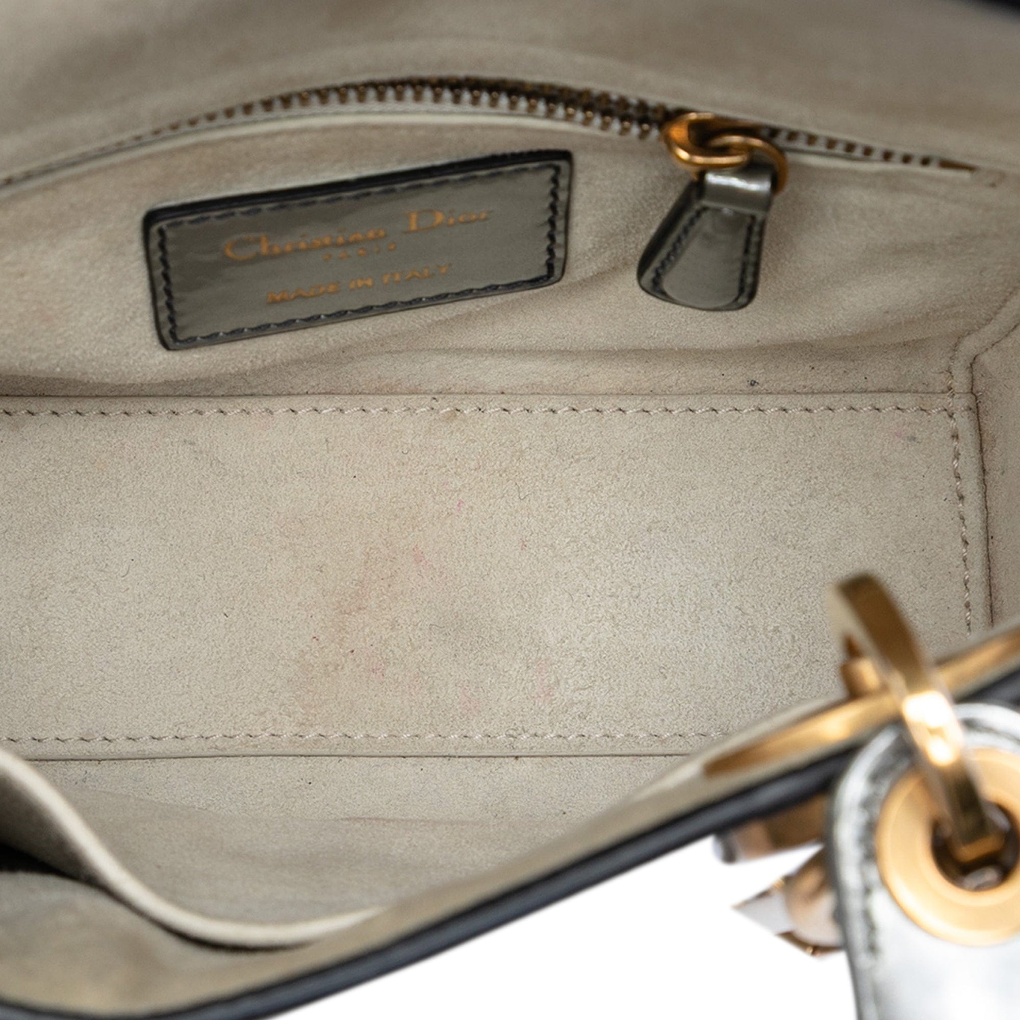 Dior Mini Metallic Patent Lady Dior