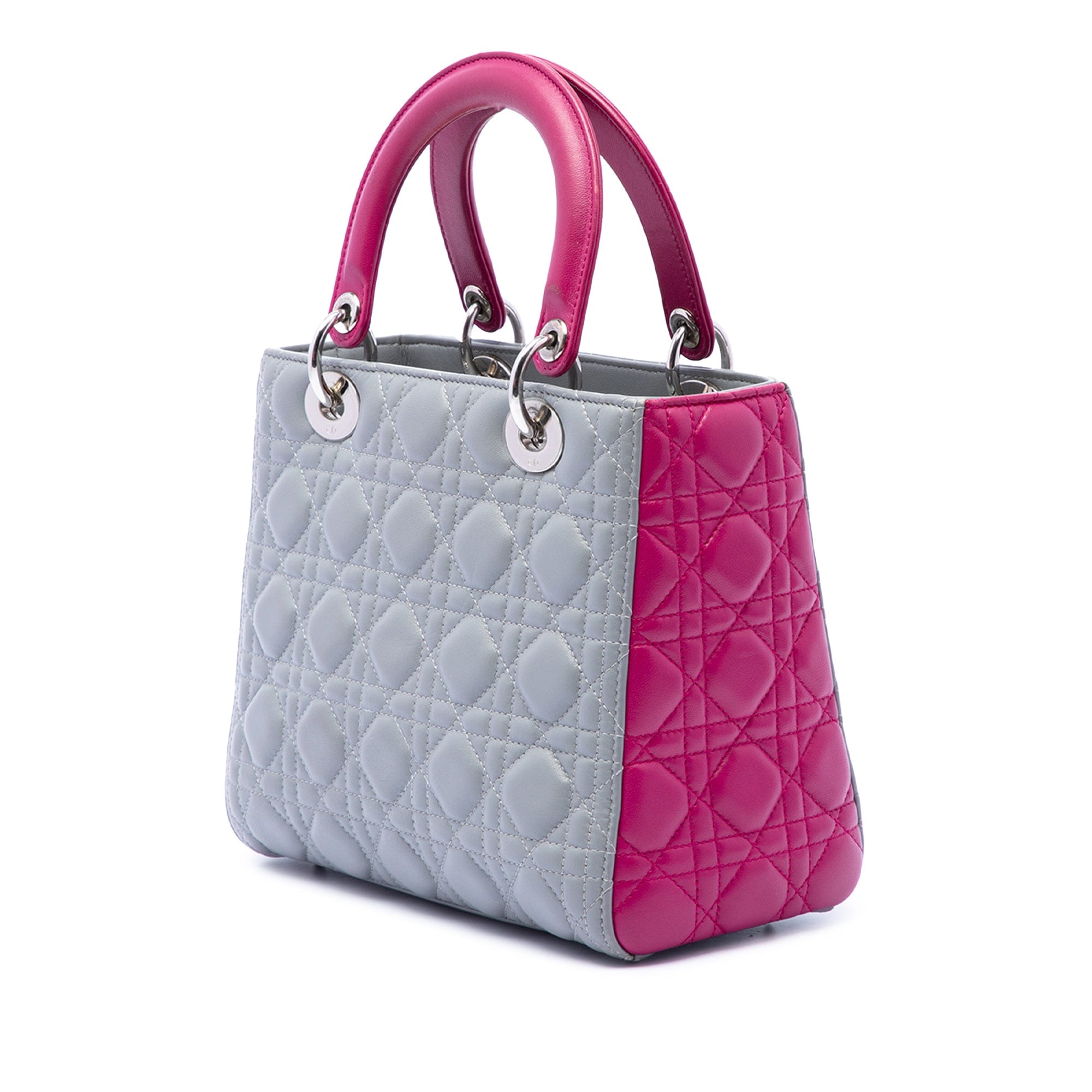 Dior Medium Bicolor Lambskin Cannage Lady Dior