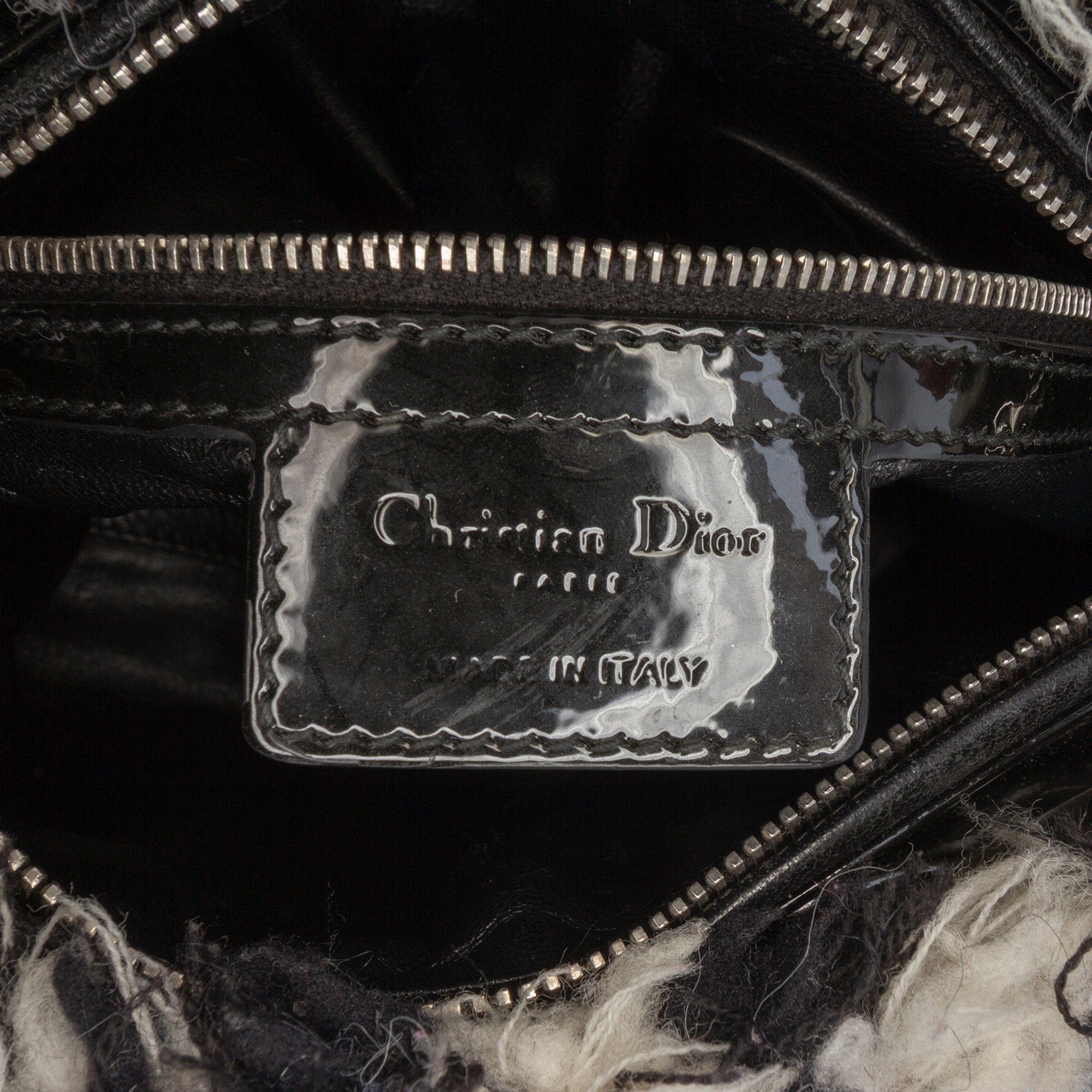 Dior Medium Tweed Cannage Fringe Lady Dior