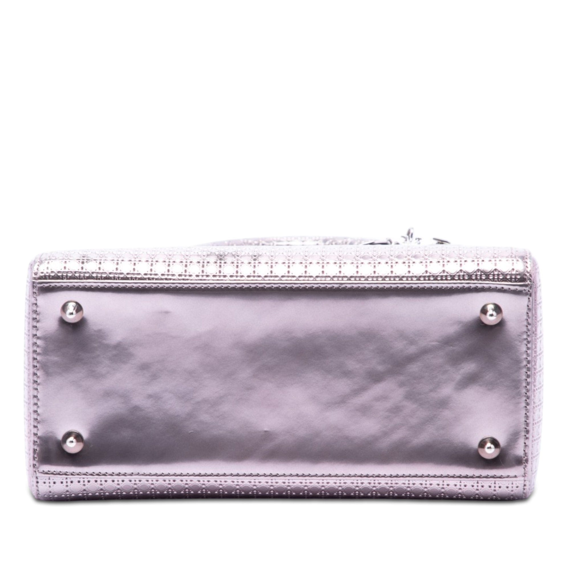 Dior Medium Metallic Patent Microcannage Lady Dior