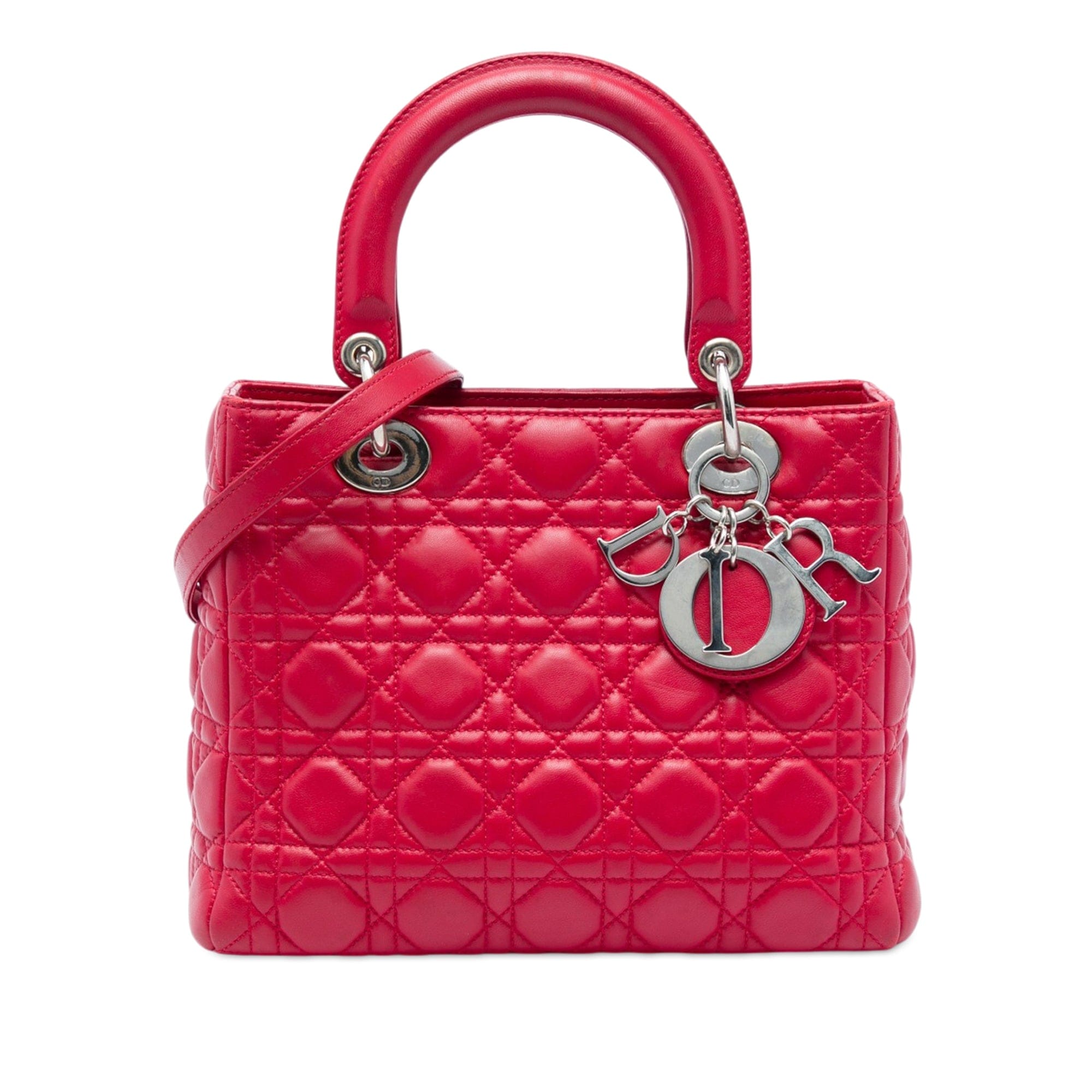 Dior Medium Calfskin Cannage Lady Dior