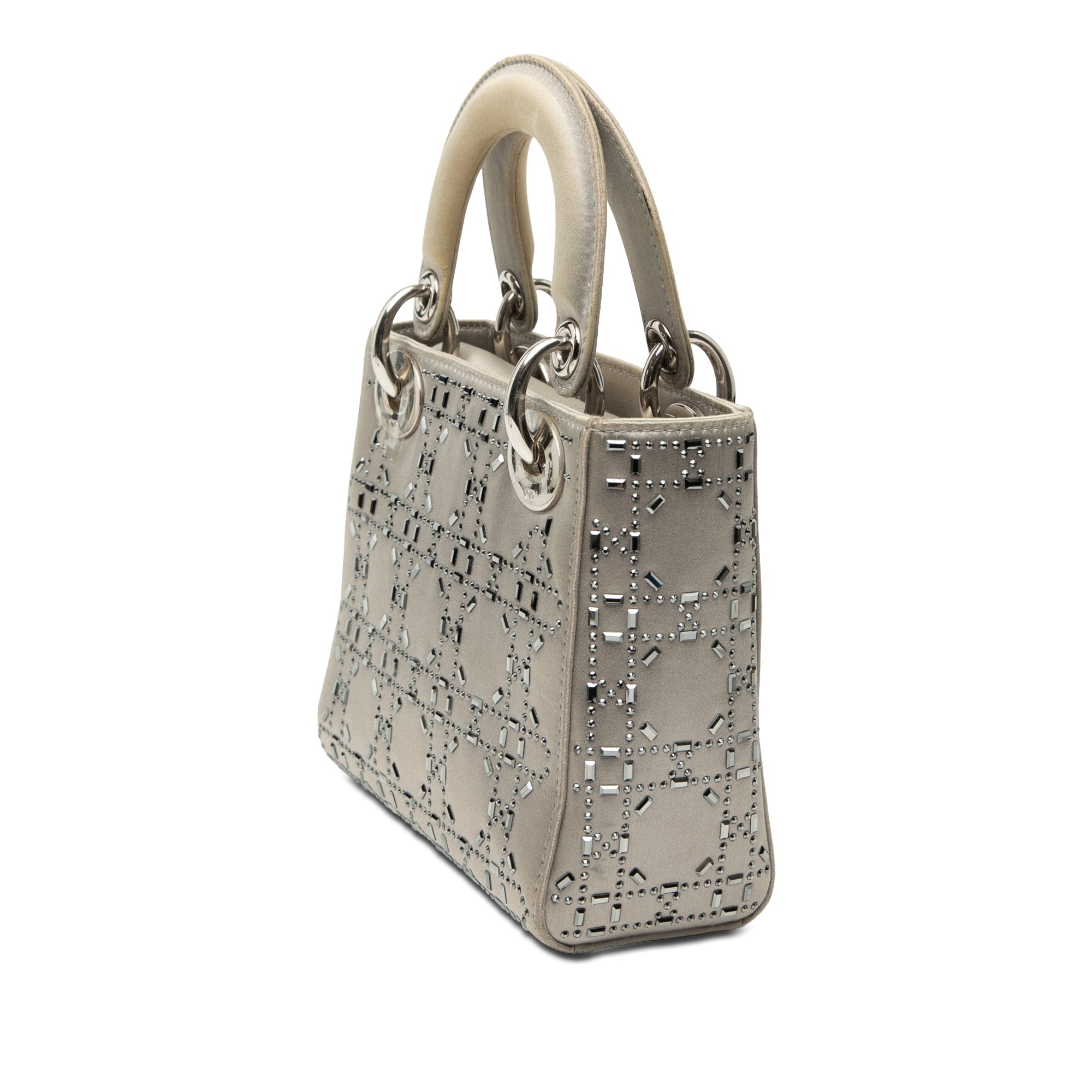 Dior Mini Satin Cannage Crystal Embellished Lady Dior