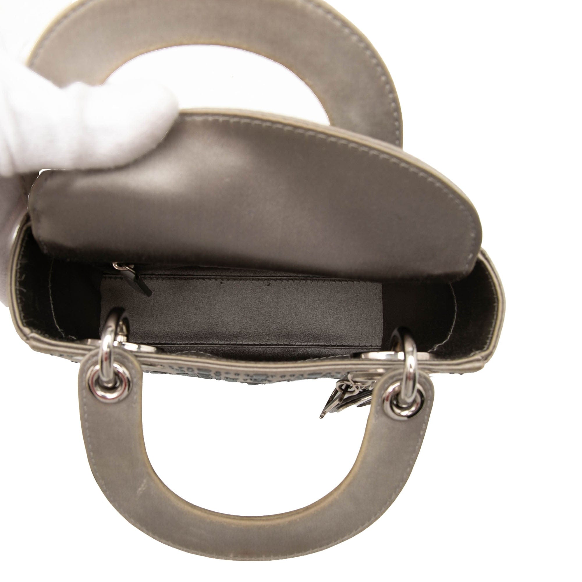 Dior Mini Satin Cannage Crystal Embellished Lady Dior