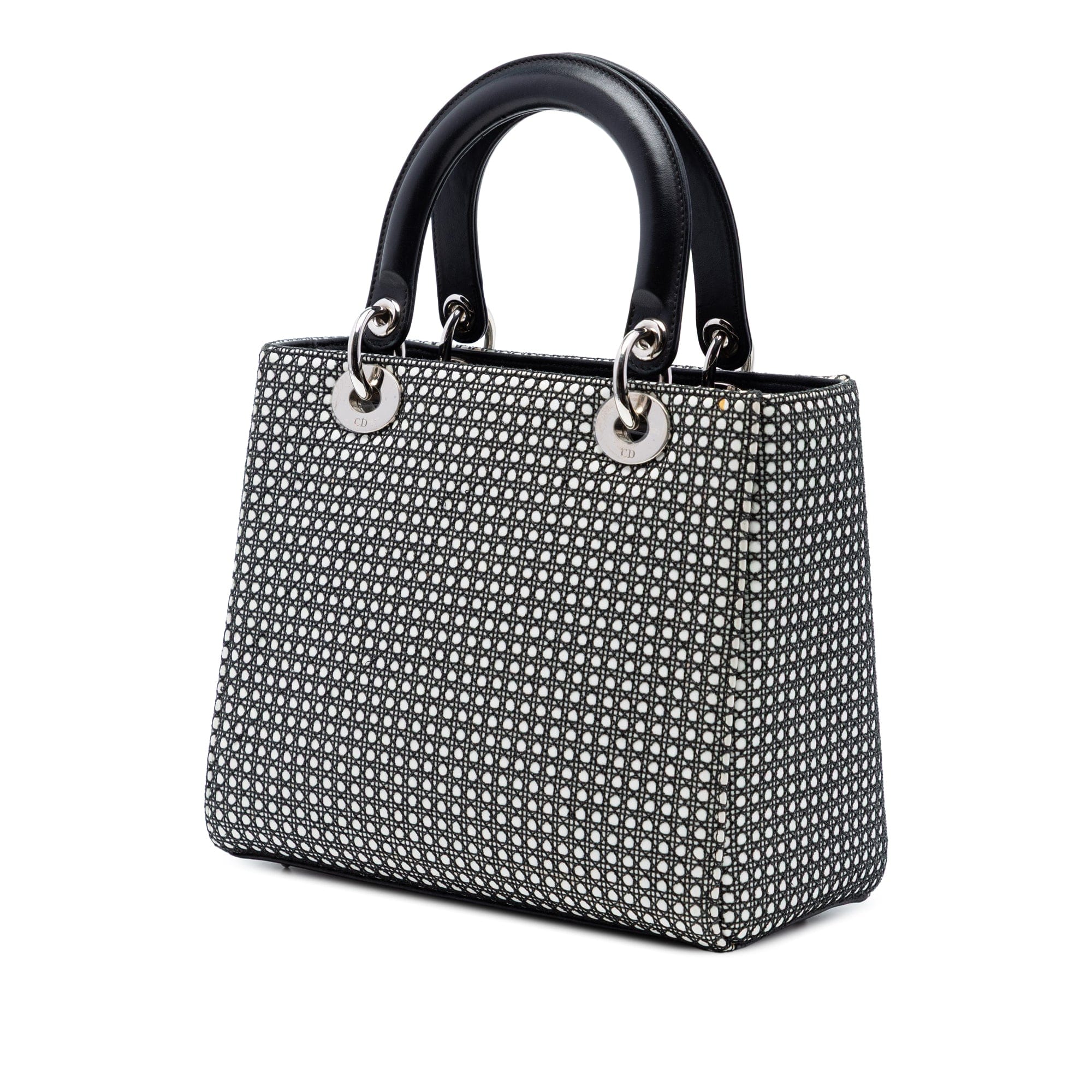 Dior Medium Calfskin Mesh Microcannage Patches Lady Dior