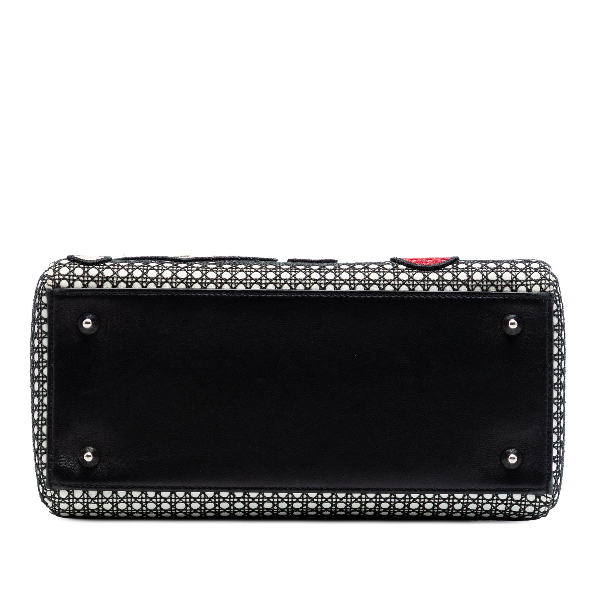 Dior Medium Calfskin Mesh Microcannage Patches Lady Dior