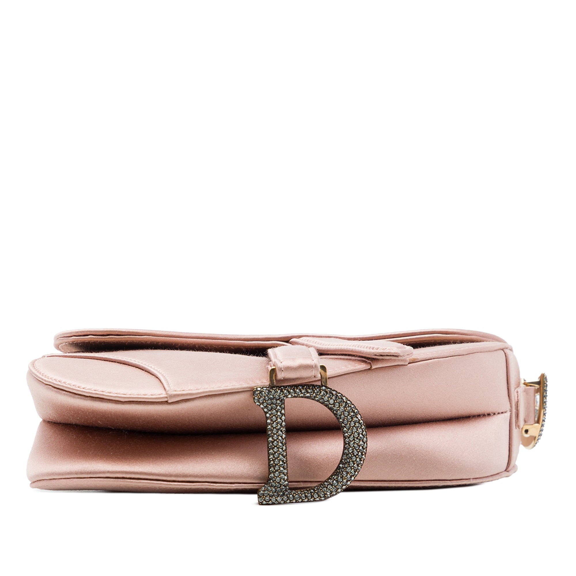 Dior Mini Satin Crystal Embellished Saddle Bag