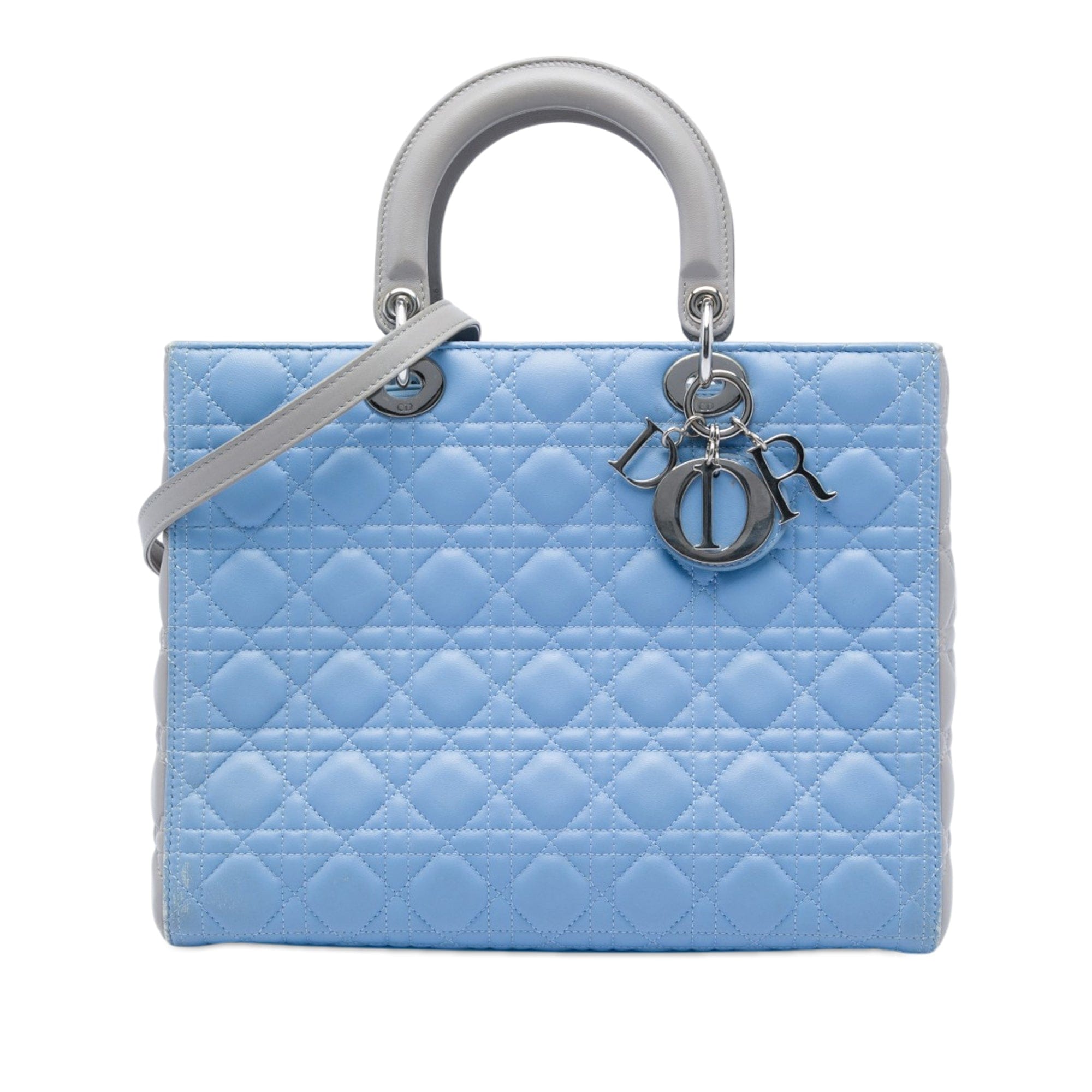 Dior Large Bicolor Lambskin Cannage Lady Dior