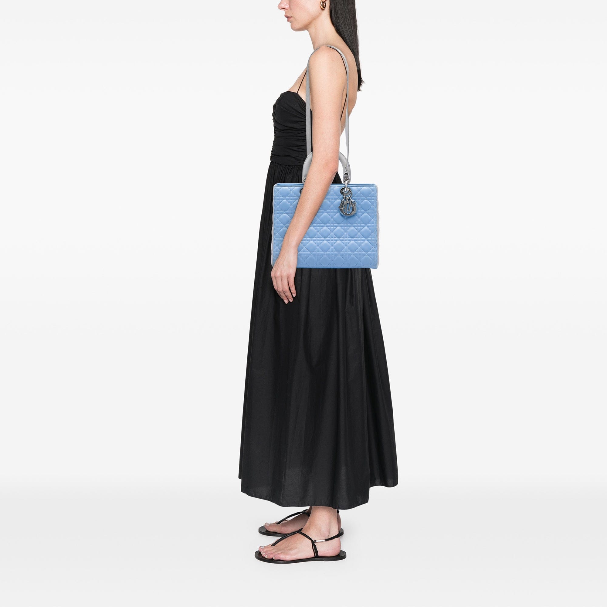 Dior Large Bicolor Lambskin Cannage Lady Dior
