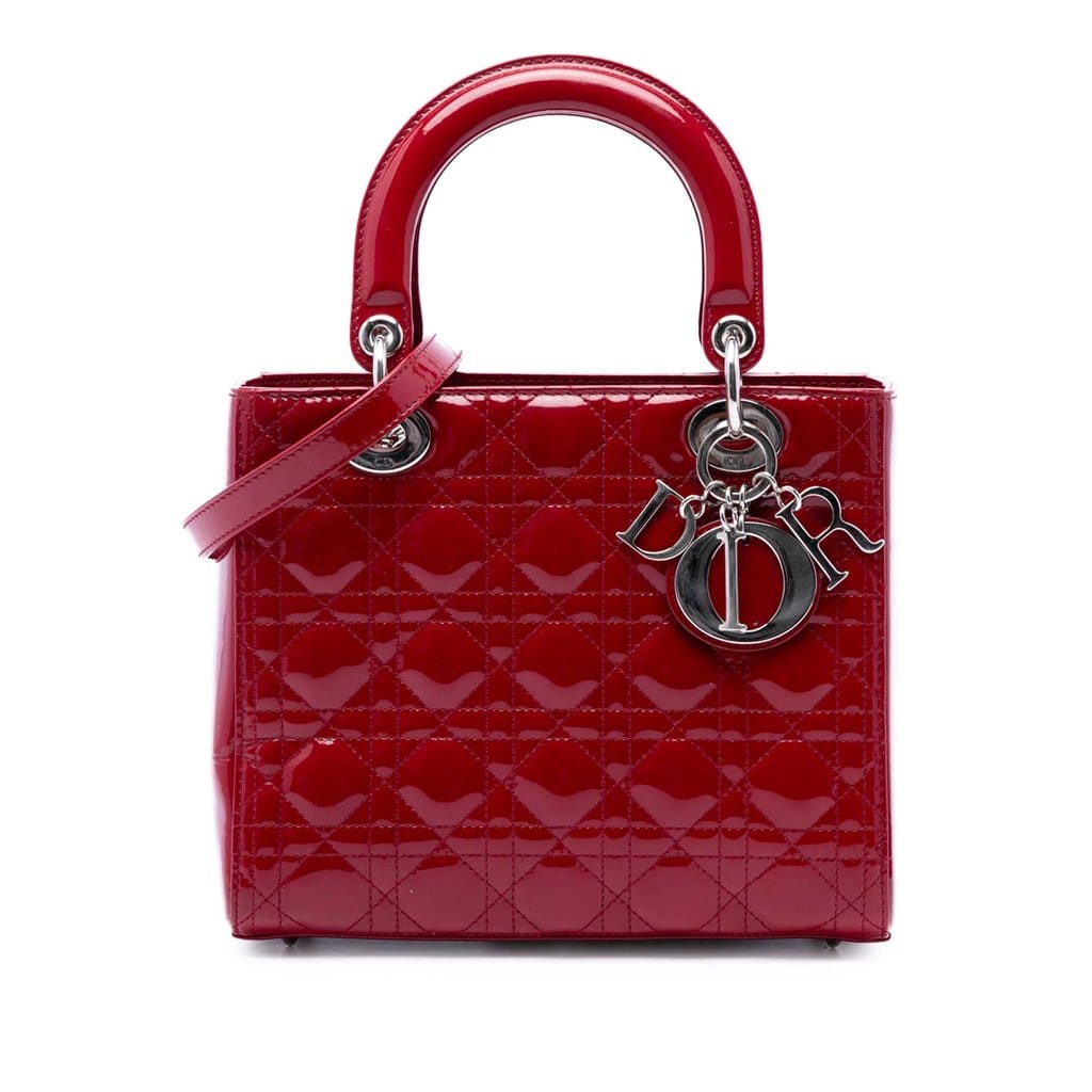 Dior Medium Patent Cannage Lady Dior