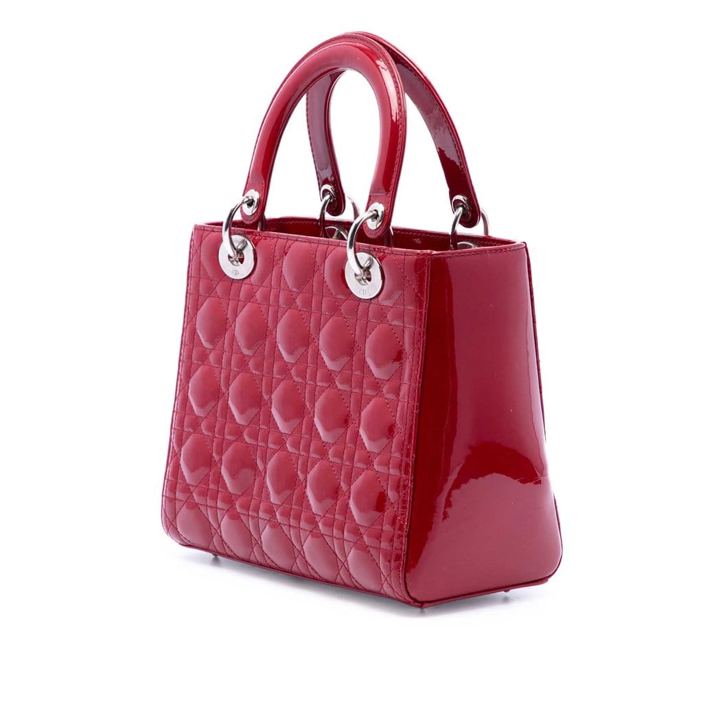 Dior Medium Patent Cannage Lady Dior