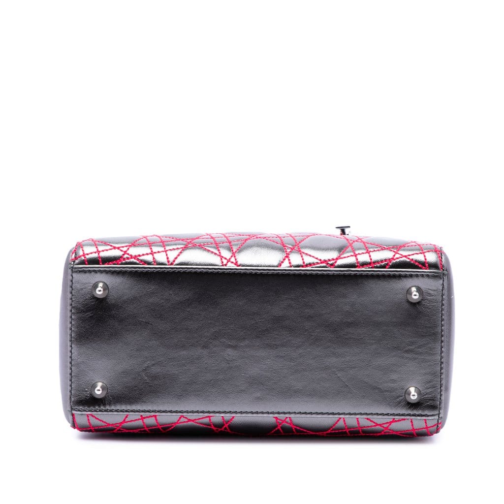 Dior Anselm Reyle Medium Metallic Lambskin Cannage Lady Dior