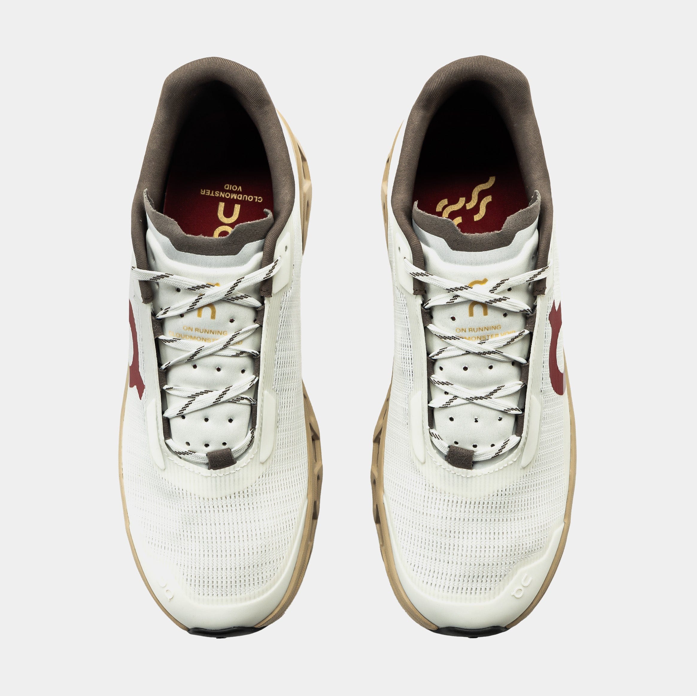 On Running Cloudmonster Void LNY Mens Running Shoes (Ivory/Sand) Free Shipping