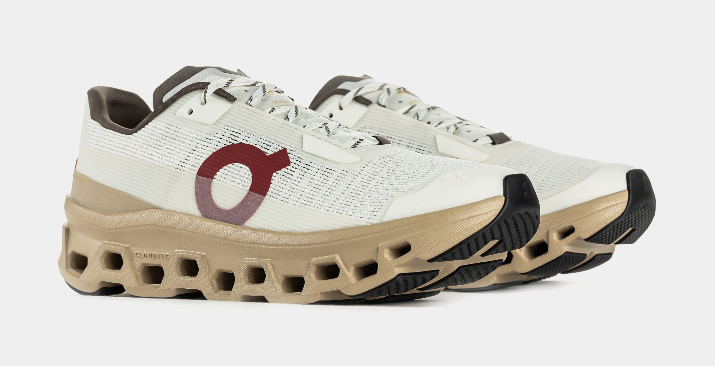 On Running Cloudmonster Void LNY Mens Running Shoes (Ivory/Sand) Free Shipping