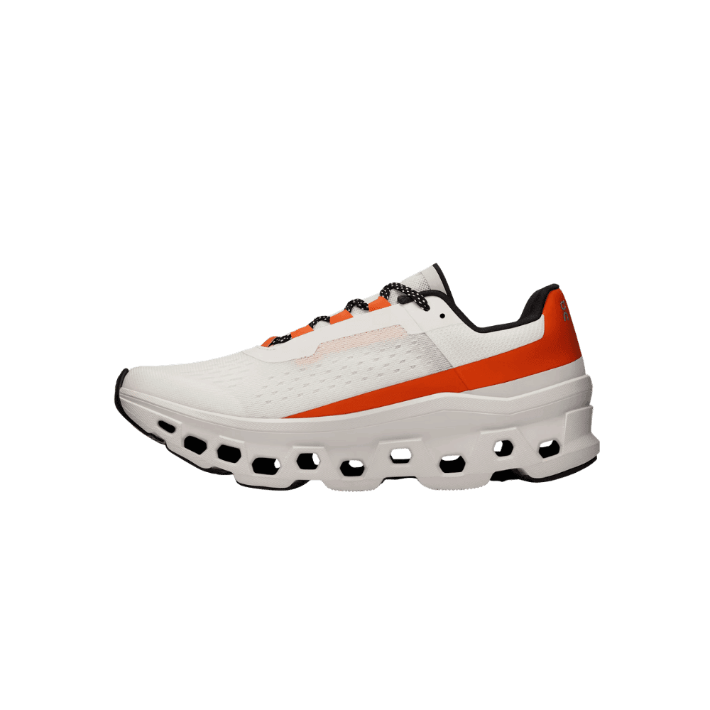 On Running Cloudmonster Undyed White Flame