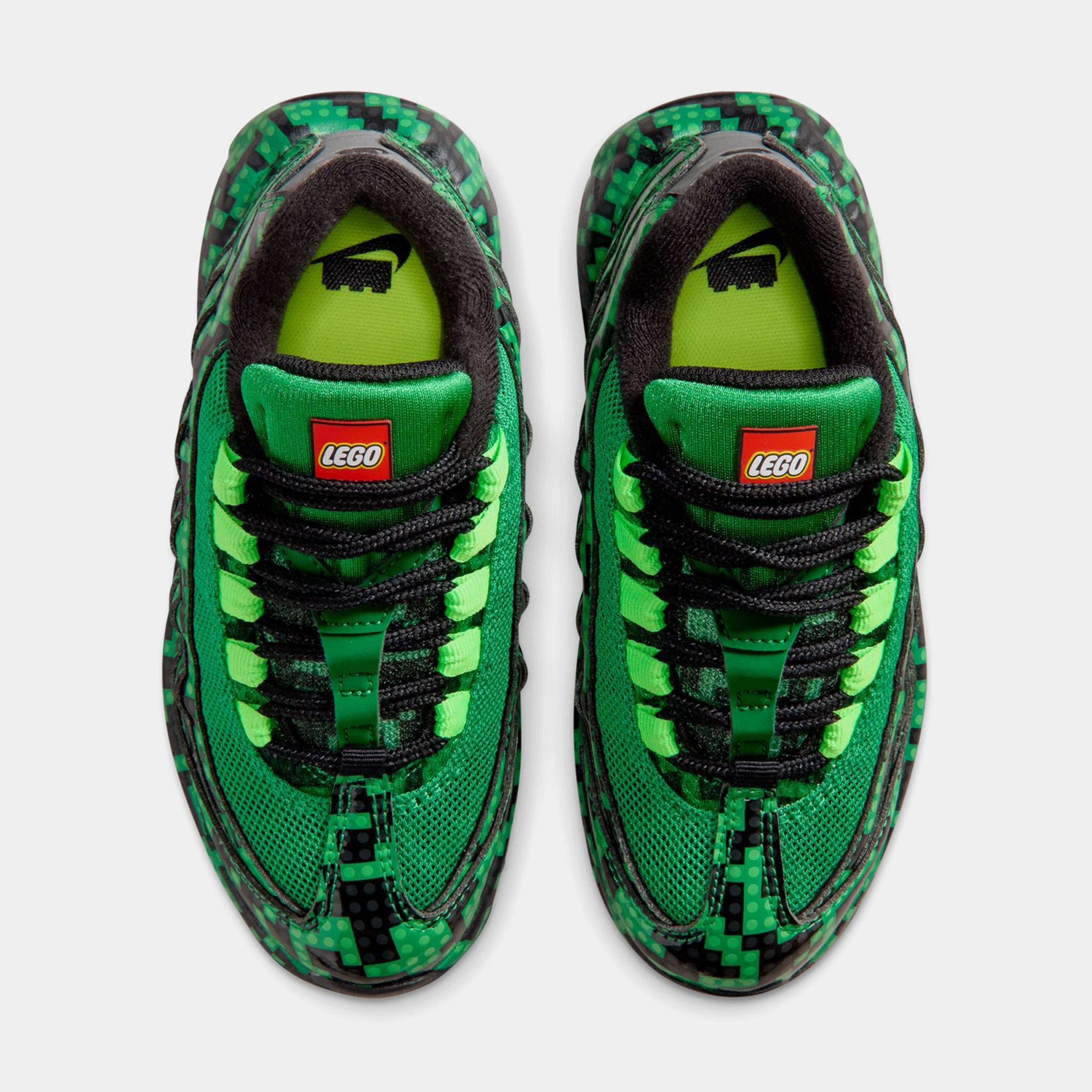 Nike LEGO x Air Max 95 Lucky Green Preschool Lifestyle Shoes (Lucky Green/Metallic Silver/Black/Green Strike/Dark Concord) Free Shipping
