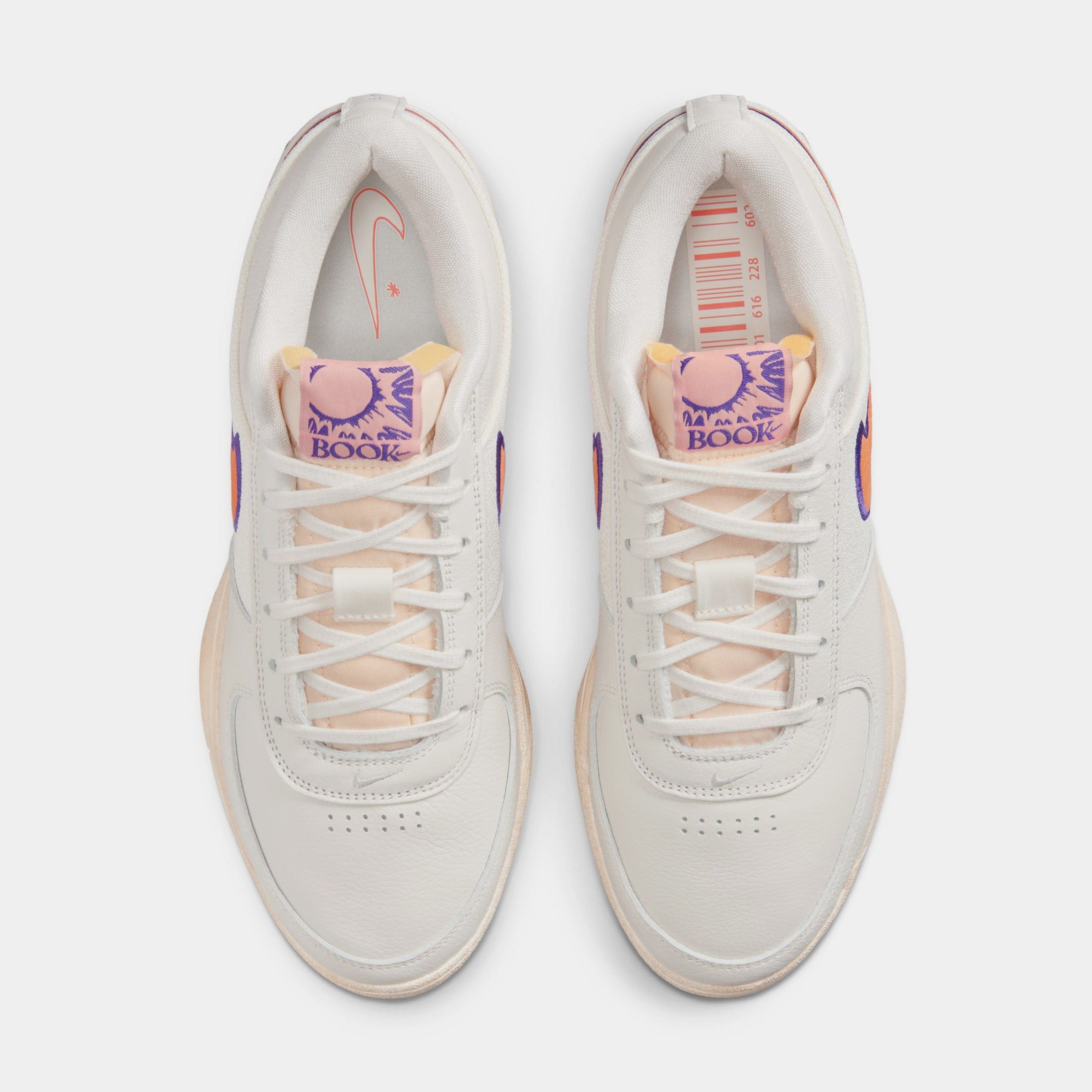 Nike Book 1 Mens Basketball Shoes (Sail/Clay Orange/Purple)