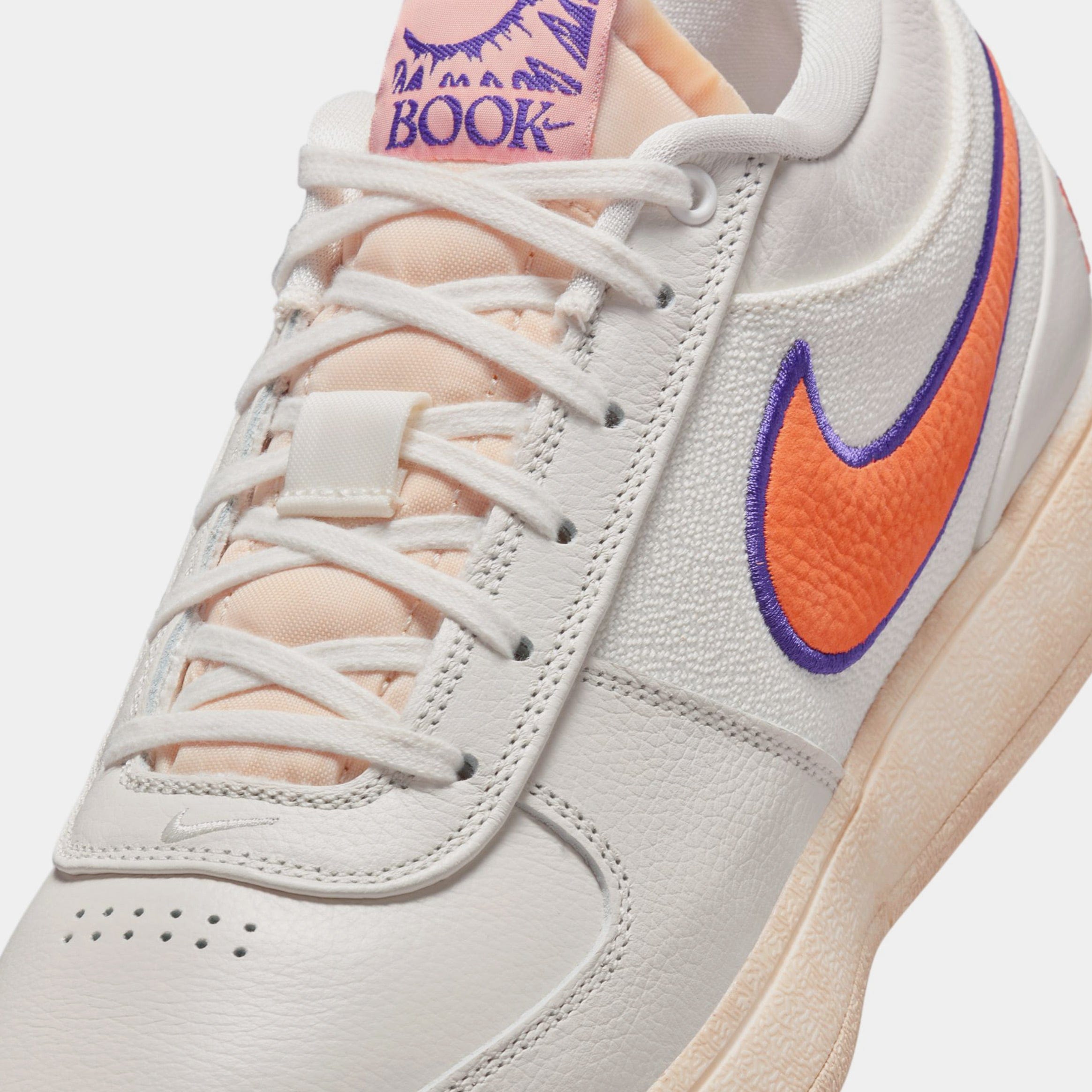 Nike Book 1 Mens Basketball Shoes (Sail/Clay Orange/Purple)