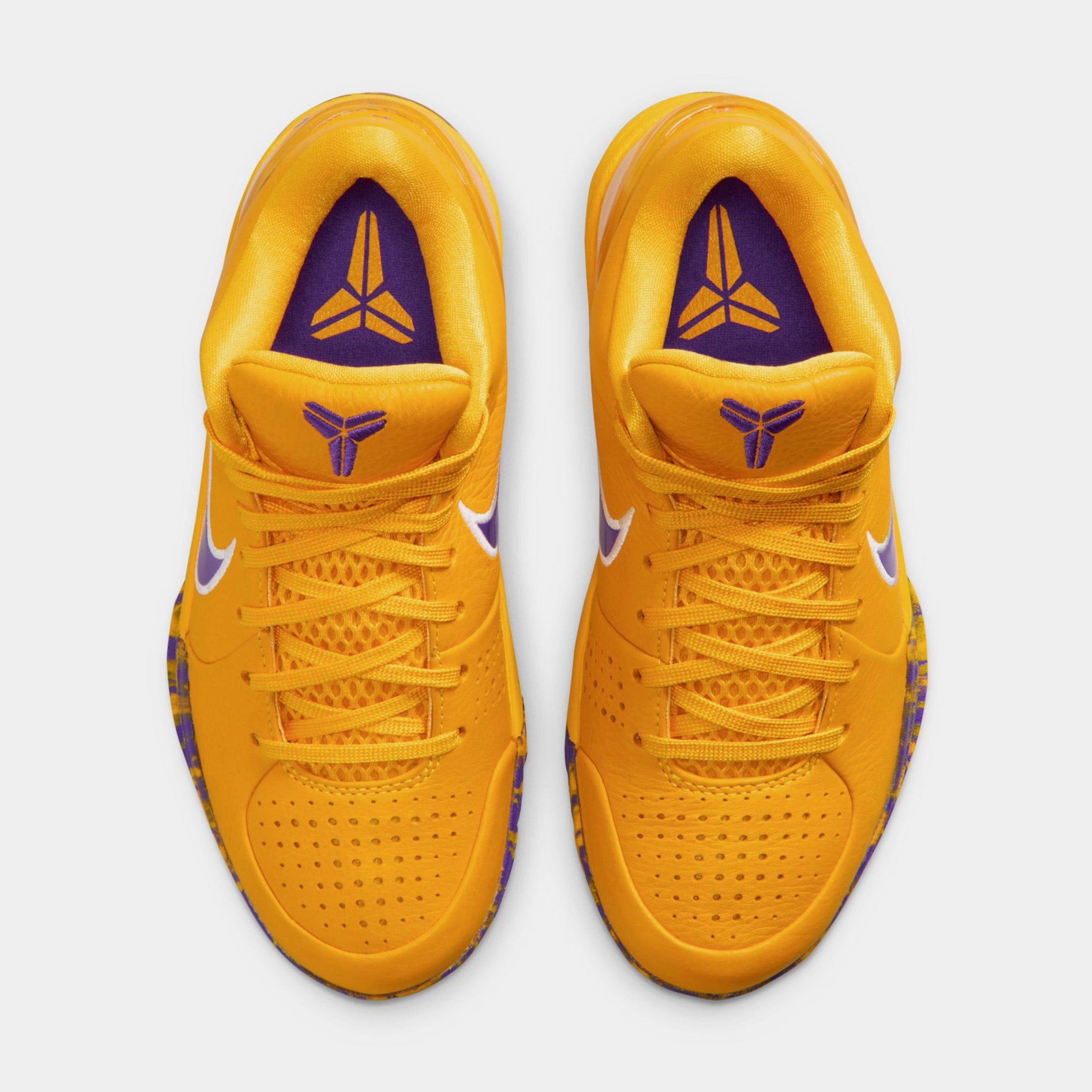 Nike Kobe 4 Draft Pack Grade School Basketball Shoes (University Gold/White/Fierce Purple) Free Shipping
