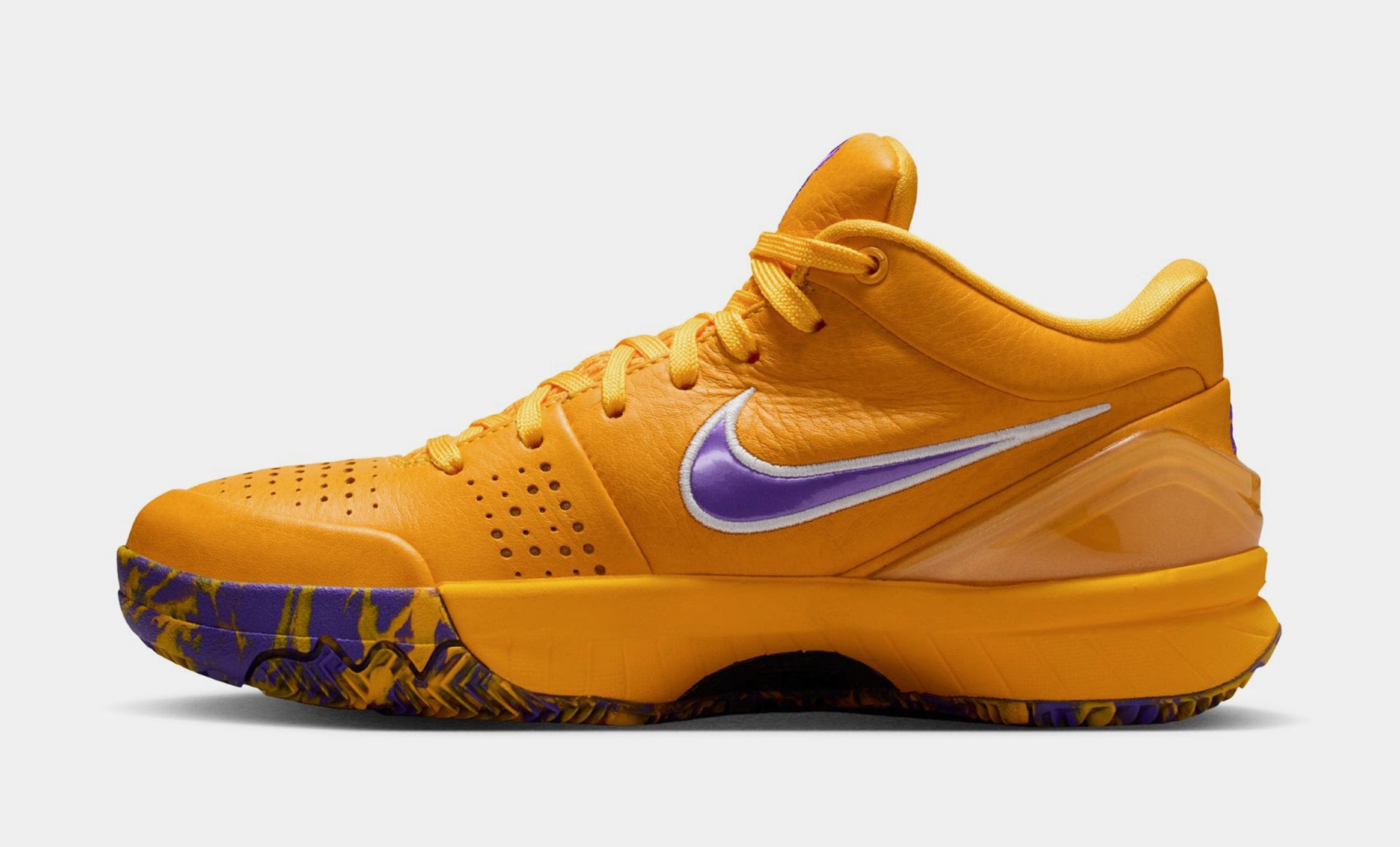 Nike Kobe 4 Draft Pack Grade School Basketball Shoes (University Gold/White/Fierce Purple) Free Shipping