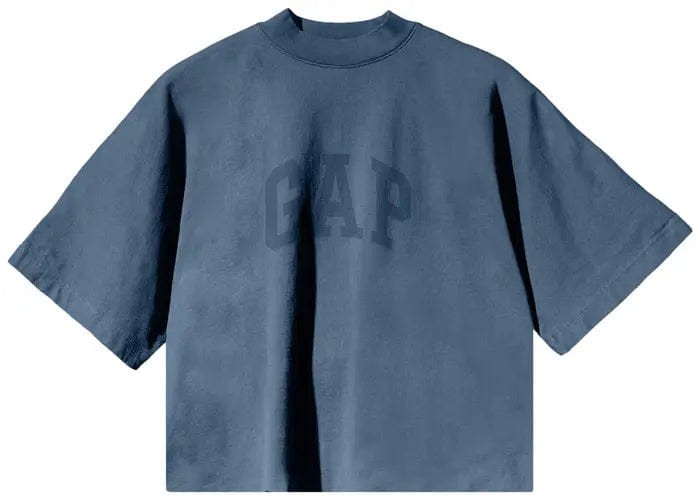 Yeezy x Gap Engineered By Balenciaga Dove No Seam Cropped T-Shirt Dark Blue