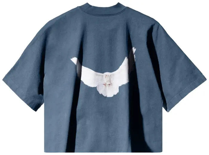 Yeezy x Gap Engineered By Balenciaga Dove No Seam Cropped T-Shirt Dark Blue