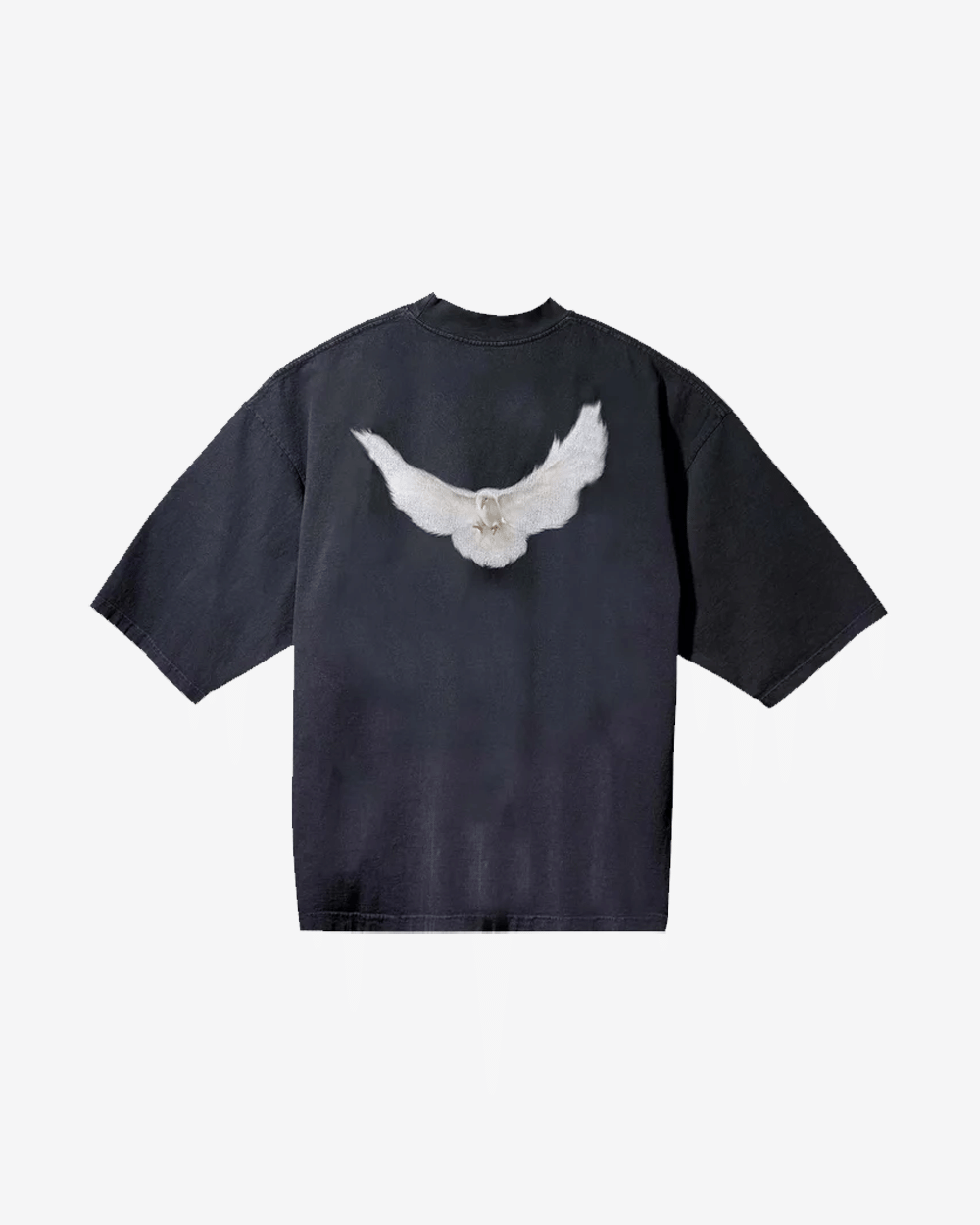 YEEZY GAP ENGINEERED BY BALENCIAGA DOVE 3/4 SLEEVE WASHED BLACK T-Shirt