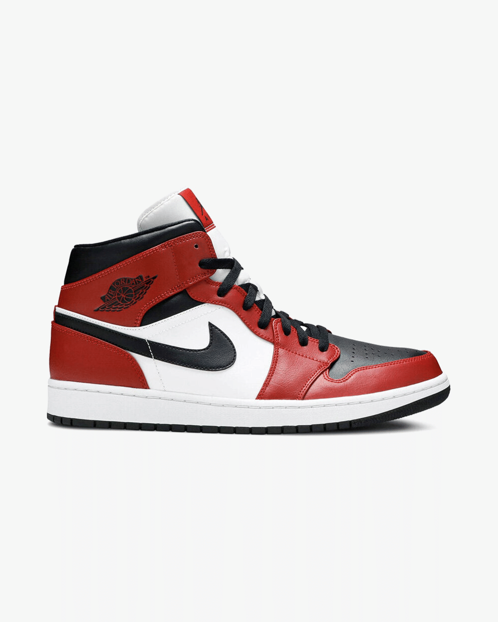 NIKE AIR JORDAN1 MID CHICAGO BLACK TOE