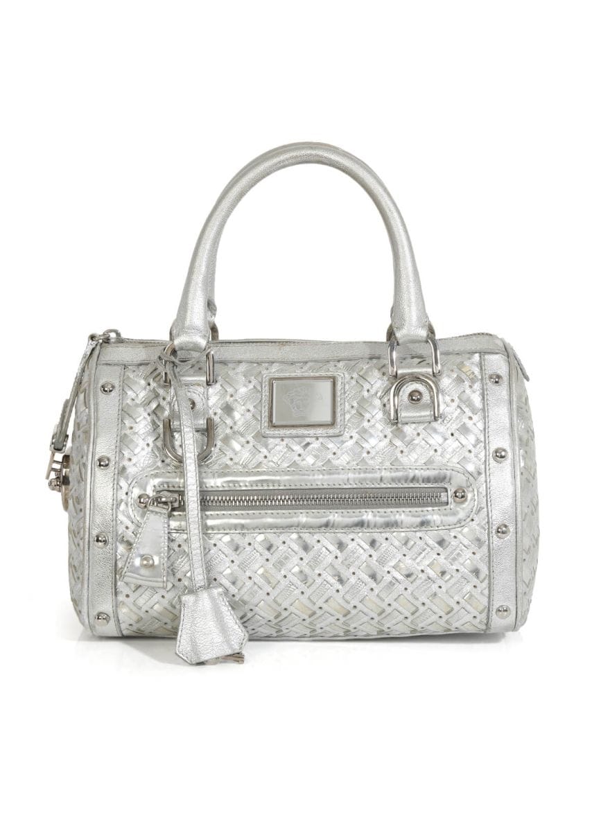 Versace Silver Metallic Handbag