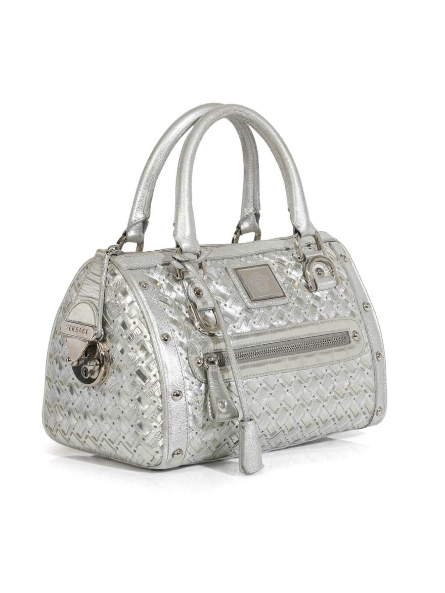 Versace Silver Metallic Handbag