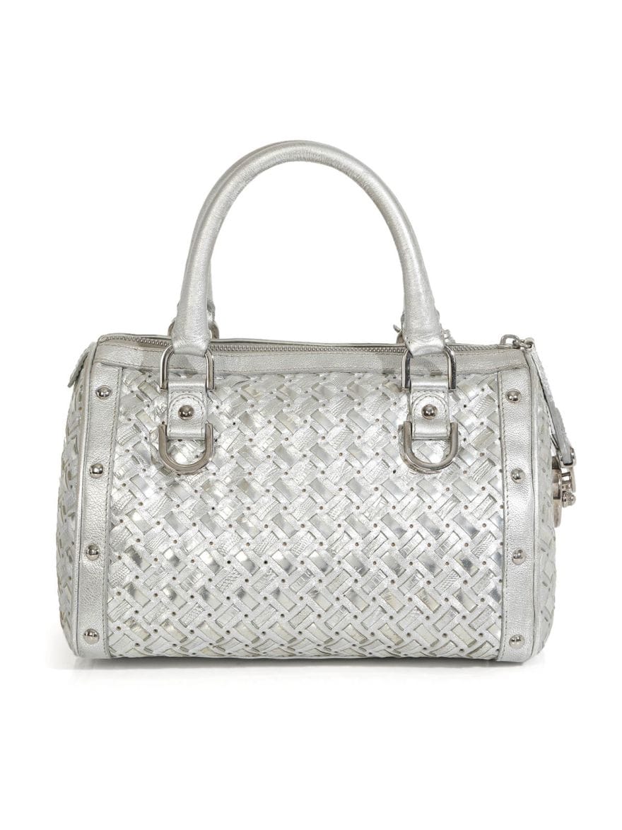 Versace Silver Metallic Handbag