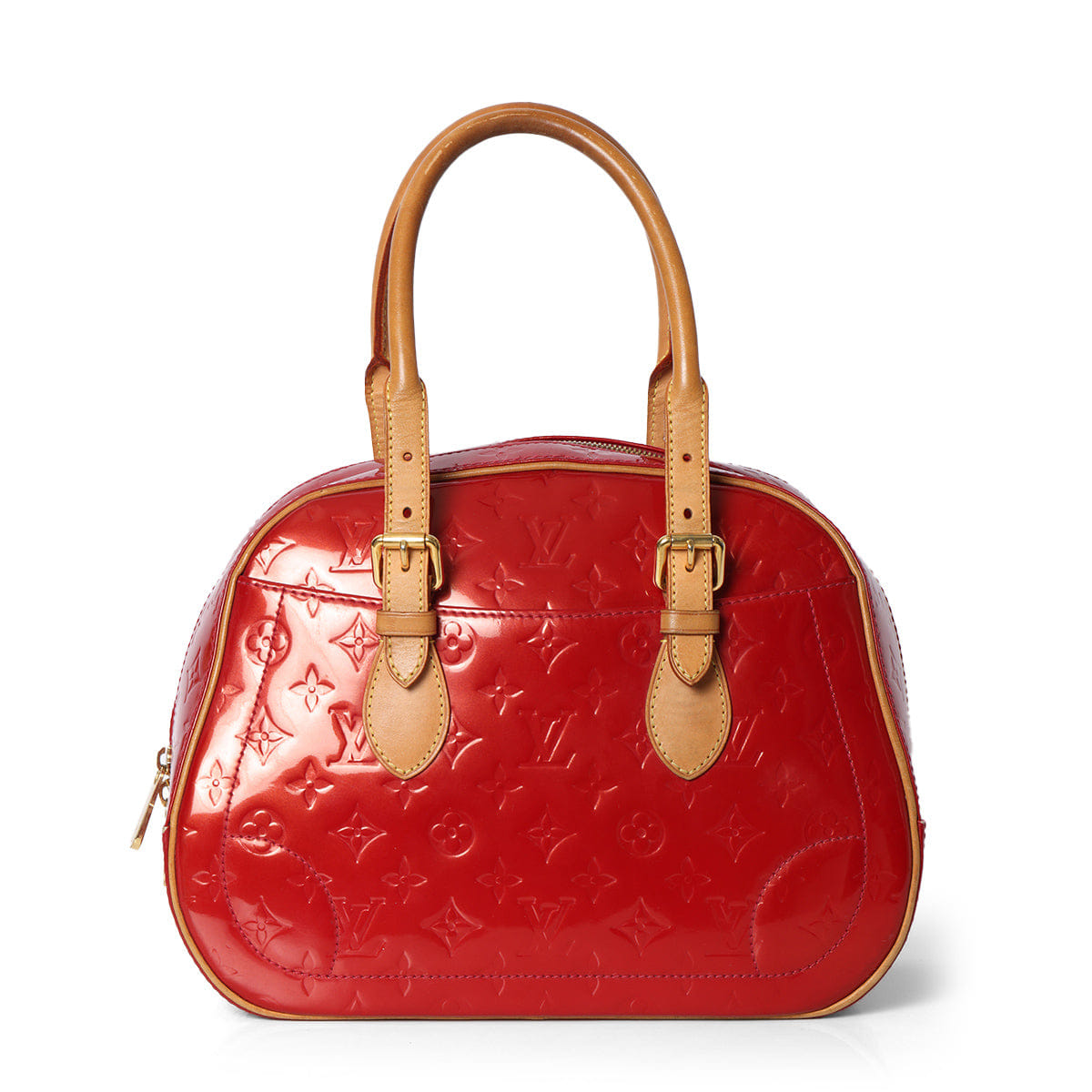 Louis Vuitton Summit Drive Red Patent Leather Monogram Vernis Handbag