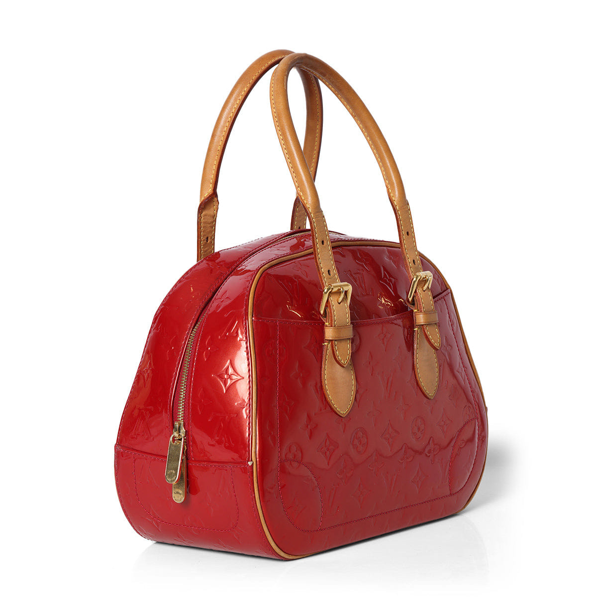 Louis Vuitton Summit Drive Red Patent Leather Monogram Vernis Handbag