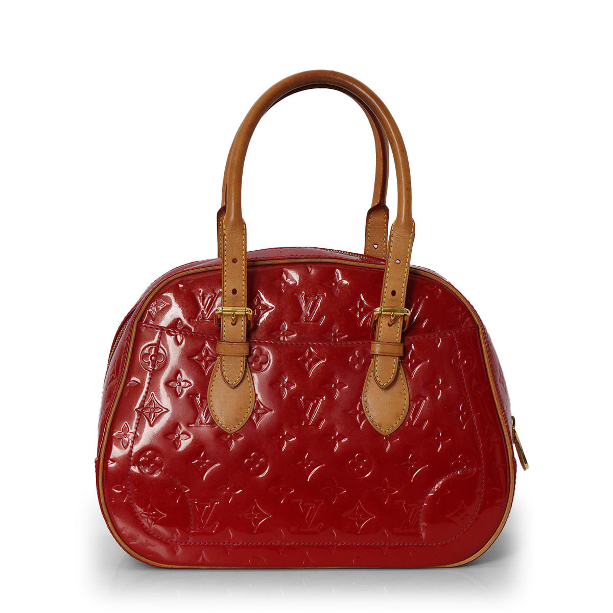 Louis Vuitton Summit Drive Red Patent Leather Monogram Vernis Handbag