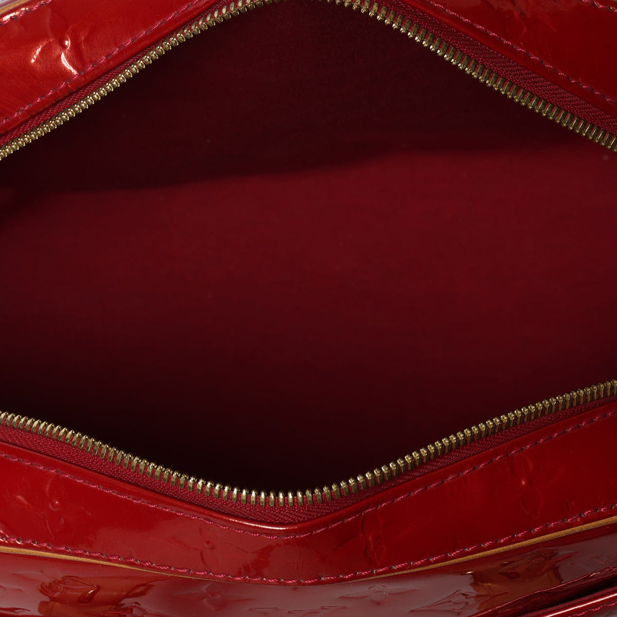 Louis Vuitton Summit Drive Red Patent Leather Monogram Vernis Handbag