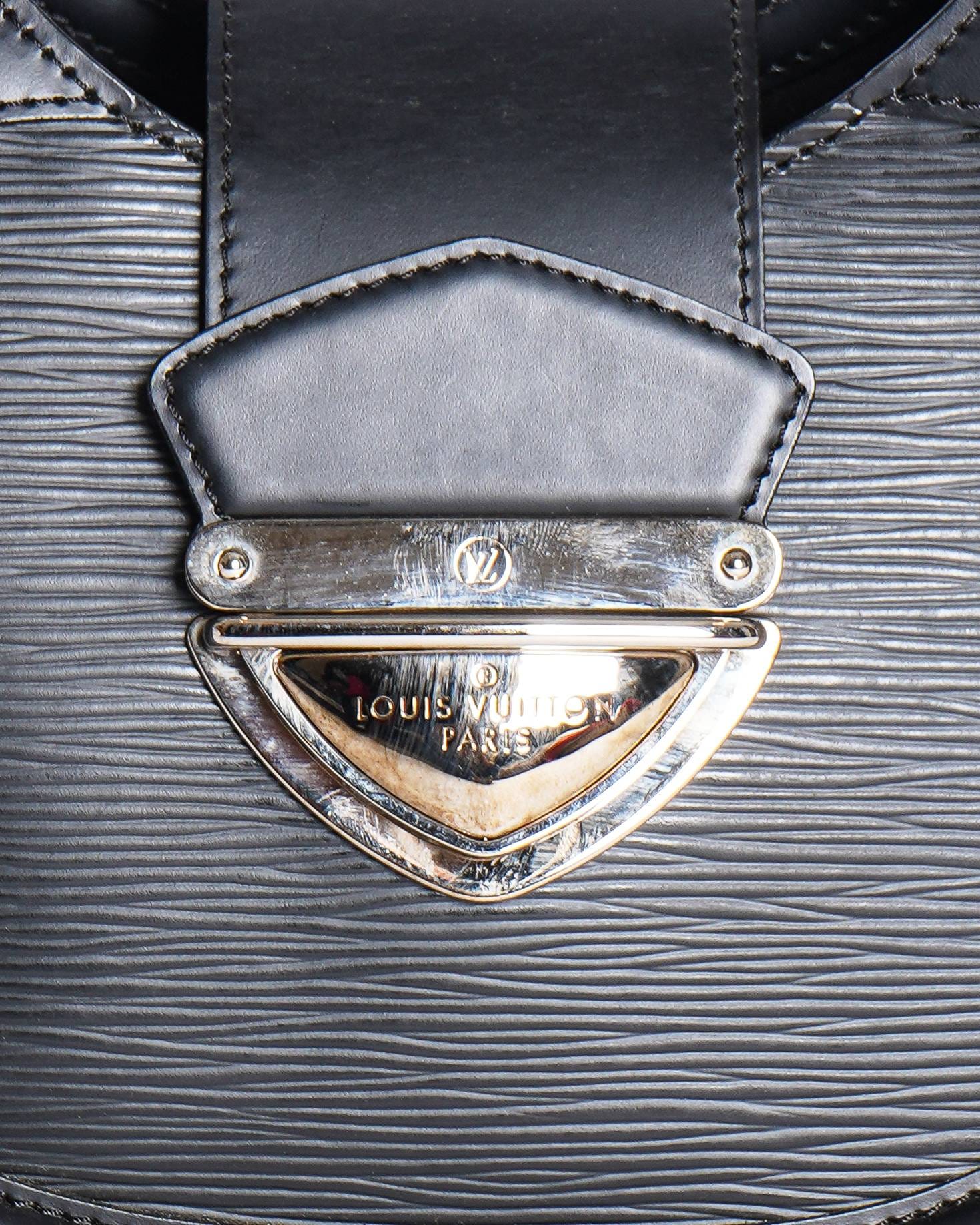 Louis Vuitton Epi Leather Sac Montaigne Handbag in black