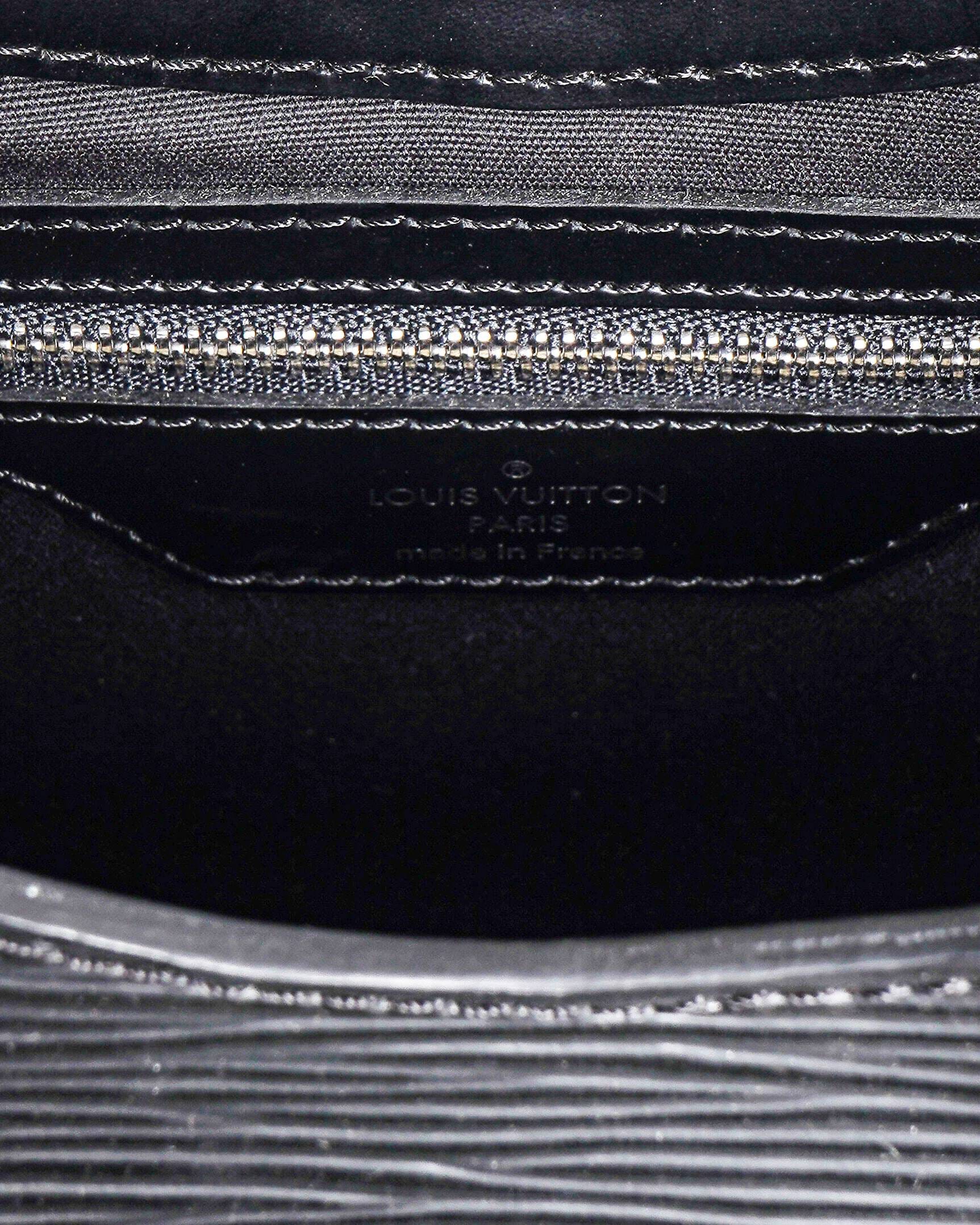Louis Vuitton Epi Leather Sac Montaigne Handbag in black
