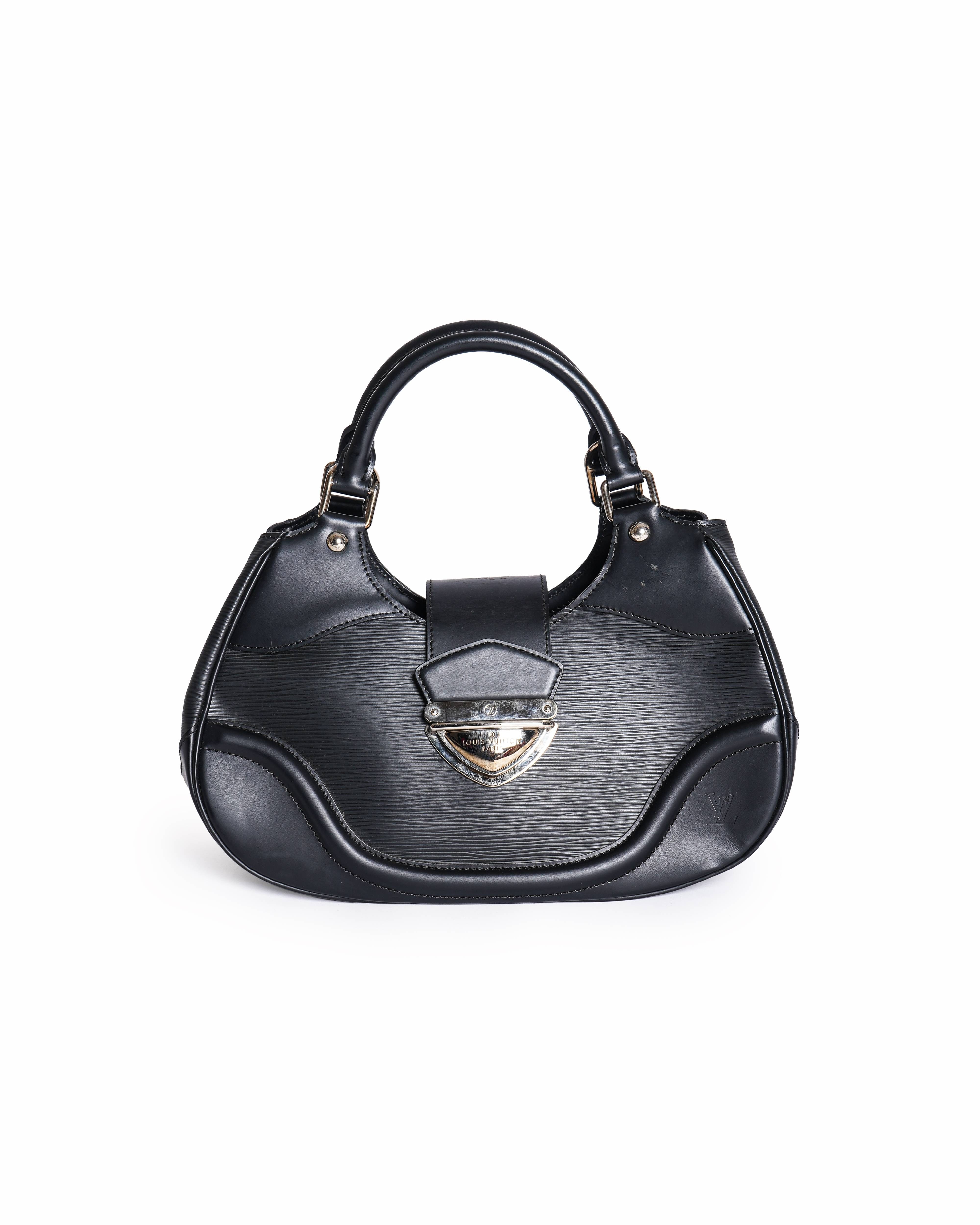 Louis Vuitton Epi Leather Sac Montaigne Handbag in black