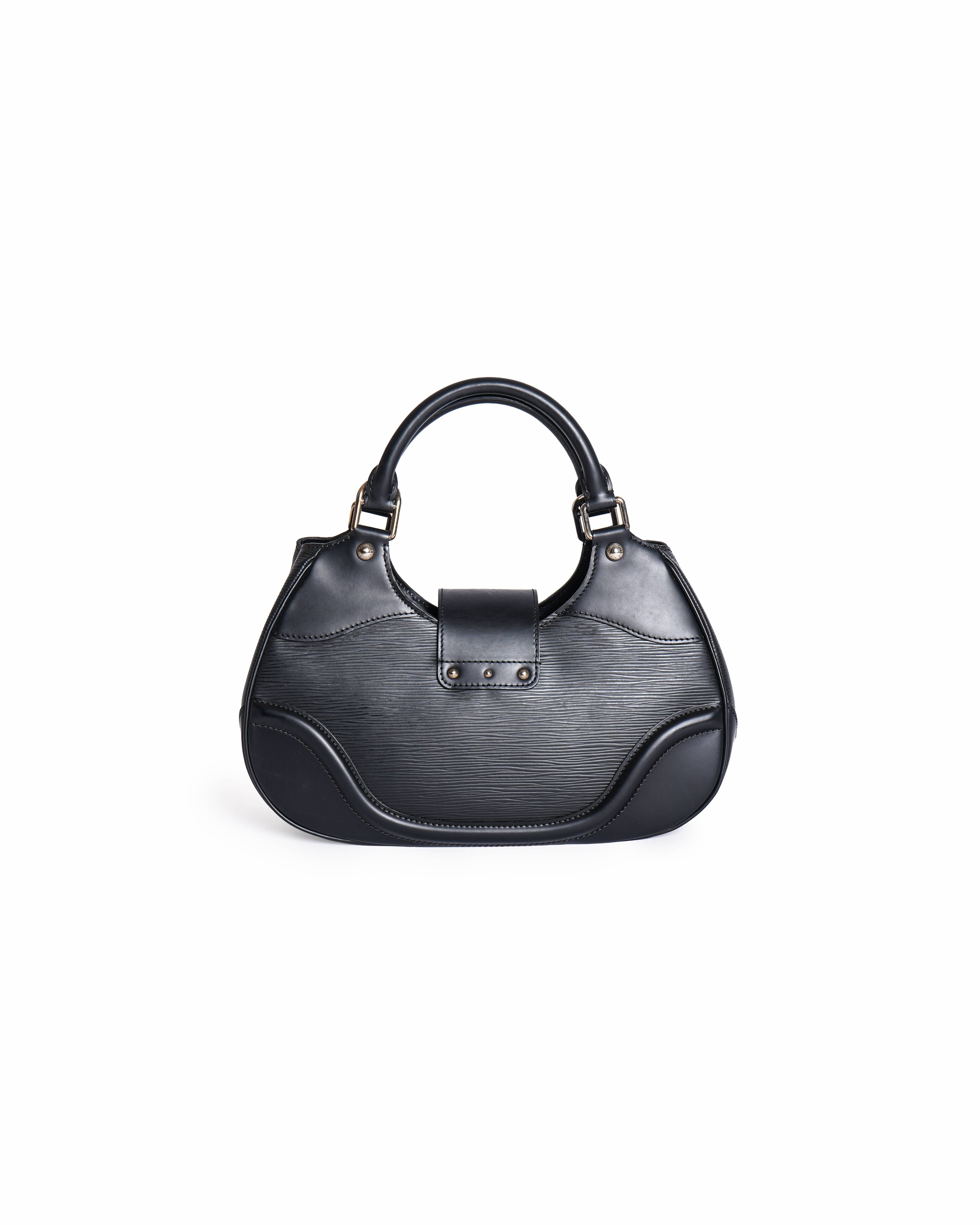 Louis Vuitton Epi Leather Sac Montaigne Handbag in black