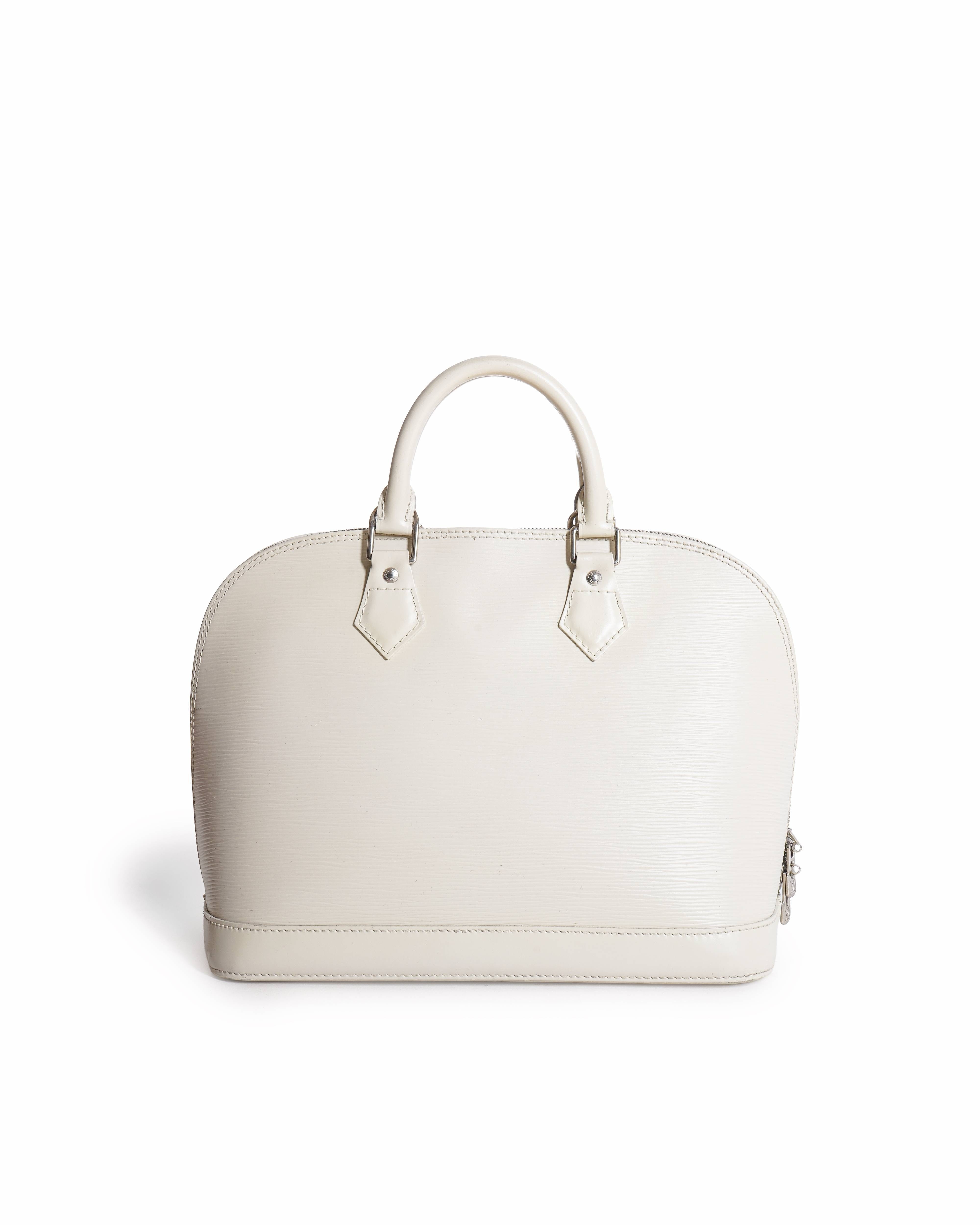 Louis Vuitton Alma PM in White Epi Leather Handbag