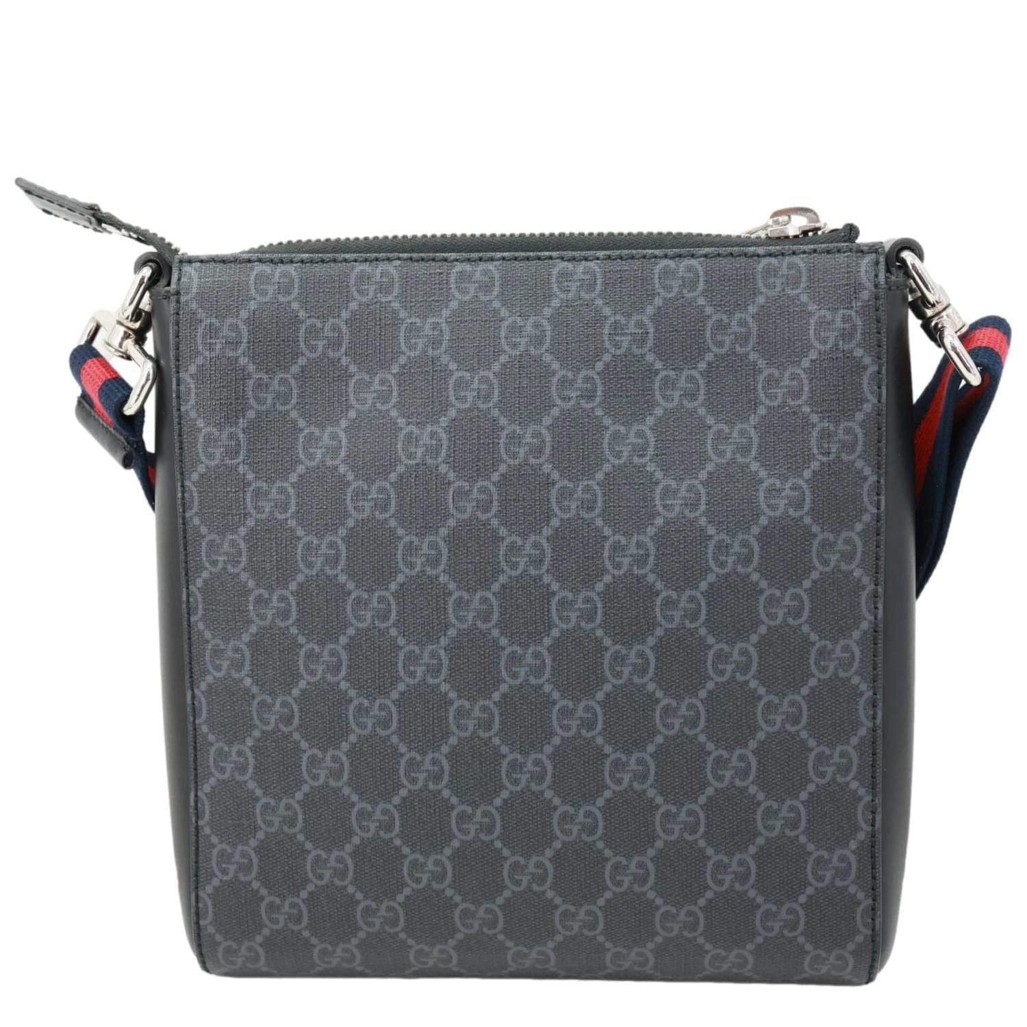GUCCI Night Courrier GG Supreme Messenger Crossbody Bag Black