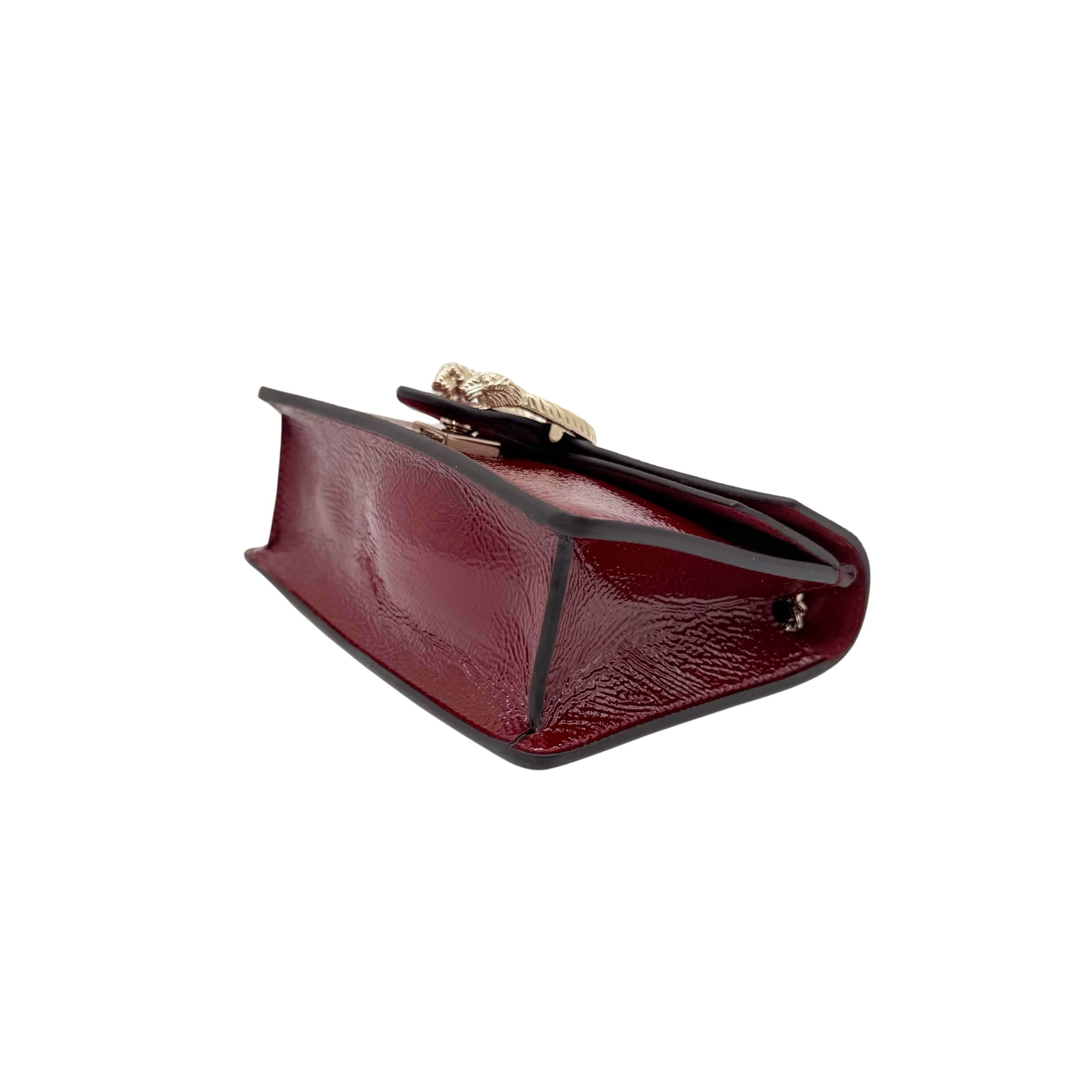 Gucci Dionysus Burgundy Mini Patent Leather Crossbody