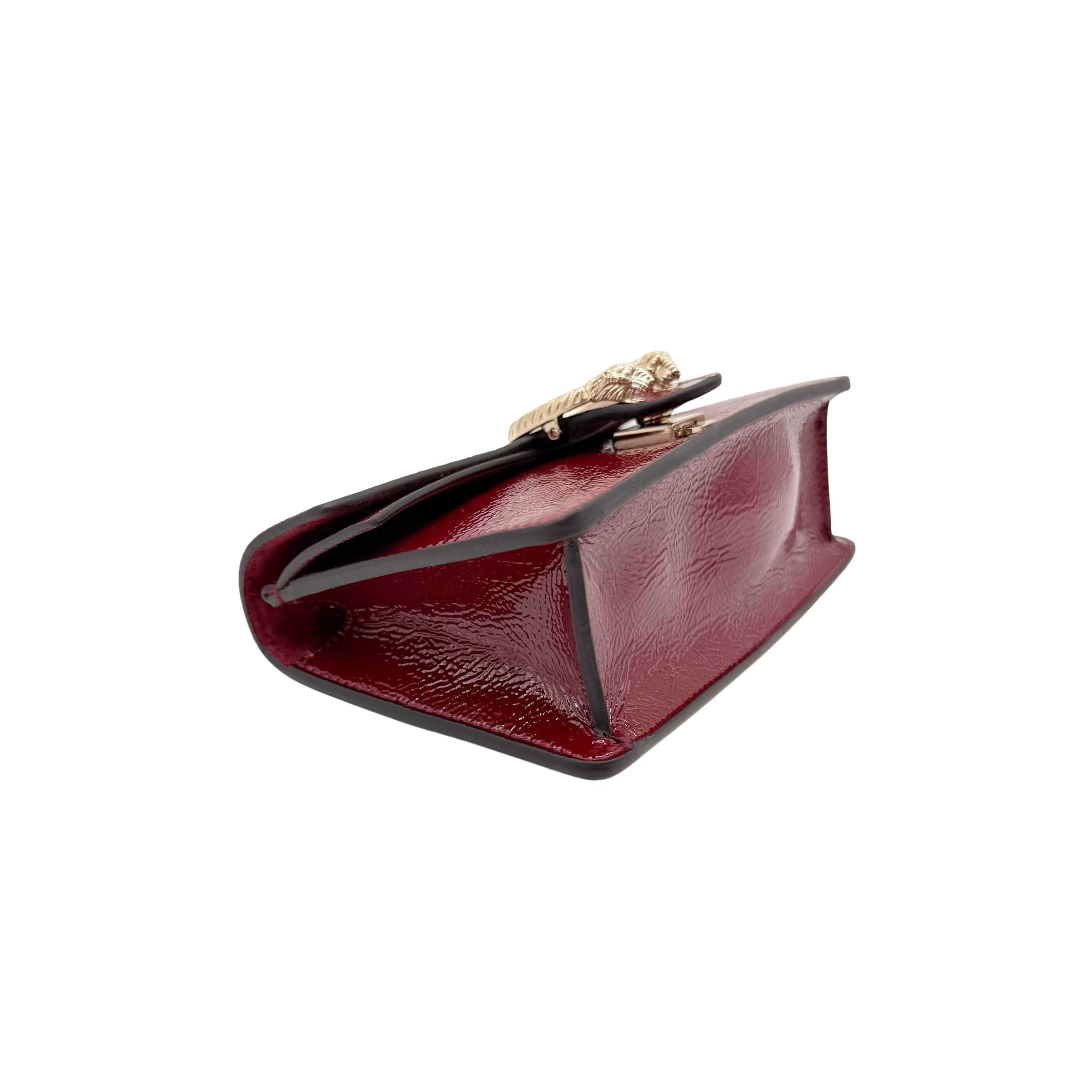 Gucci Dionysus Burgundy Mini Patent Leather Crossbody