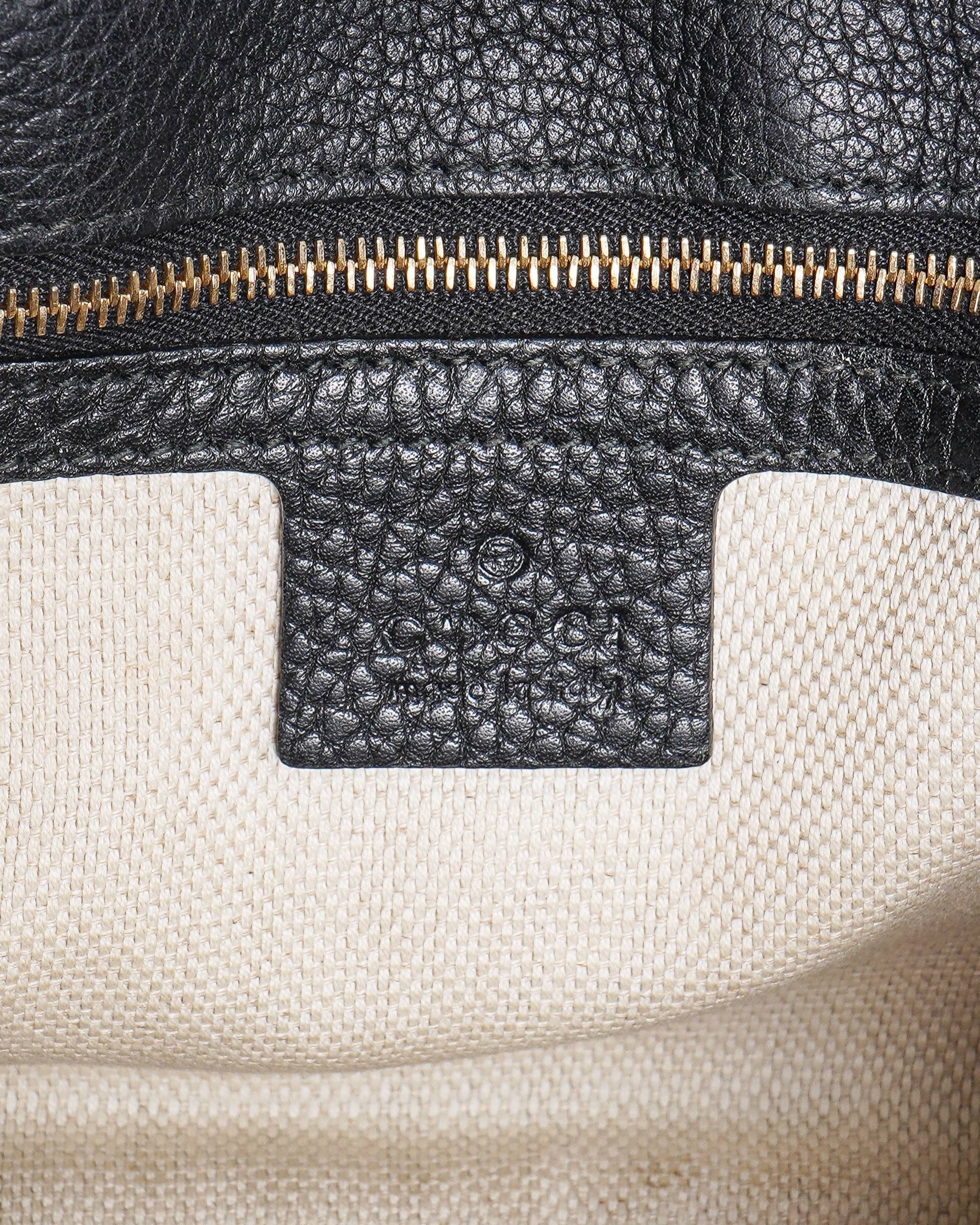 Gucci Soho Pebbled Leather Flap Crossbody Bag