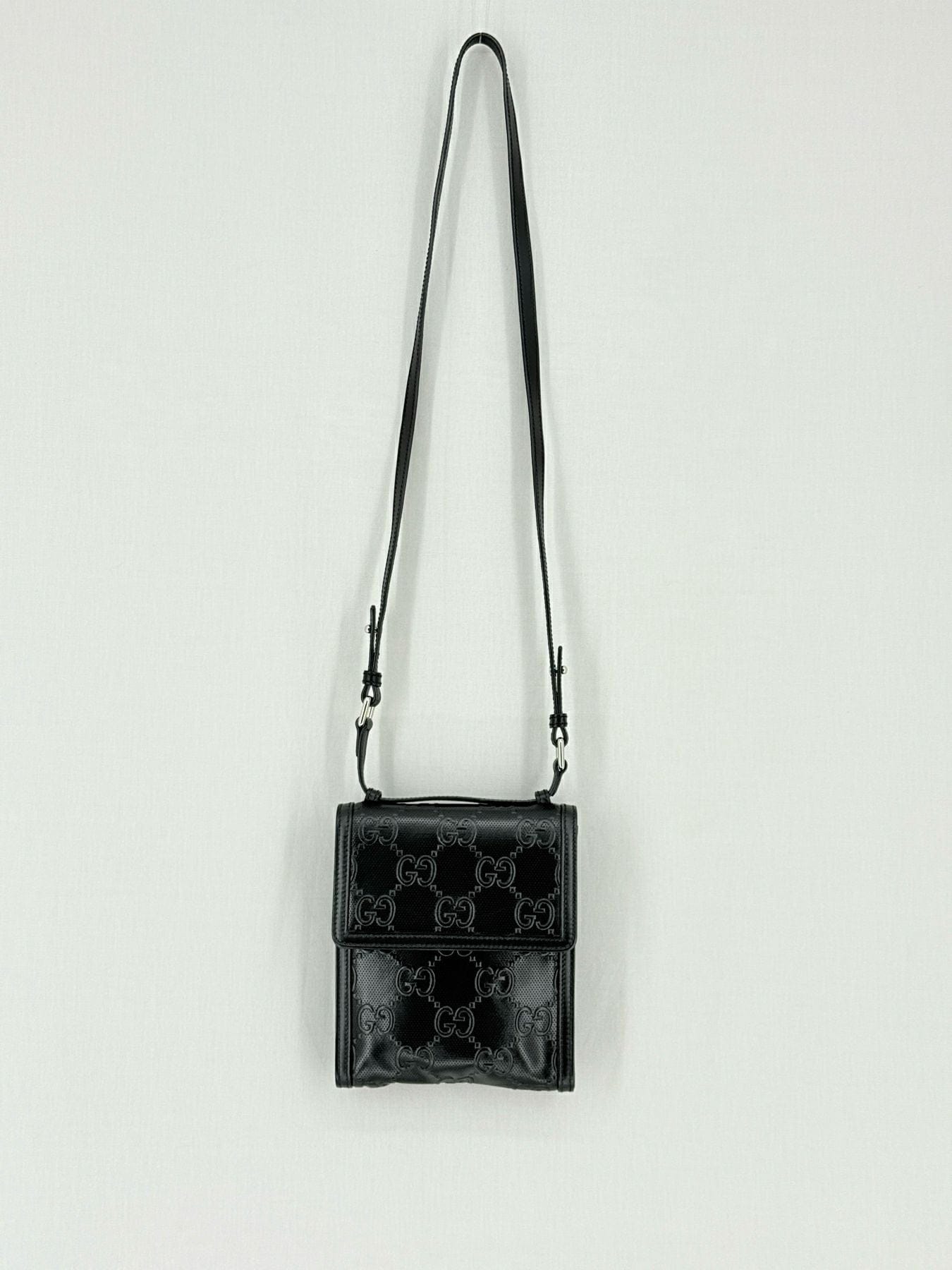 Gucci Black GG Embossed Crossbody