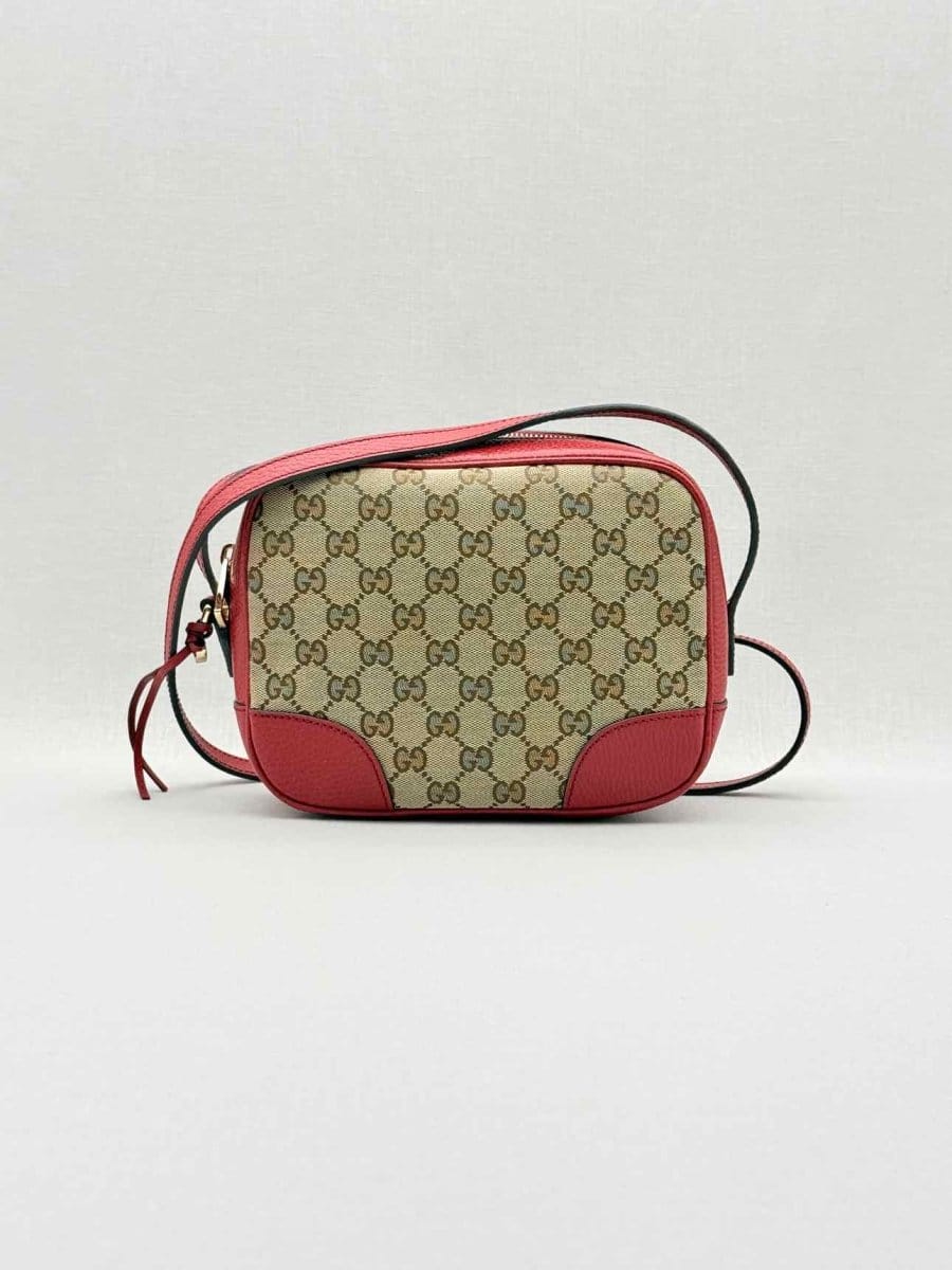 Gucci Bree Beige & Red GG Monogram Crossbody