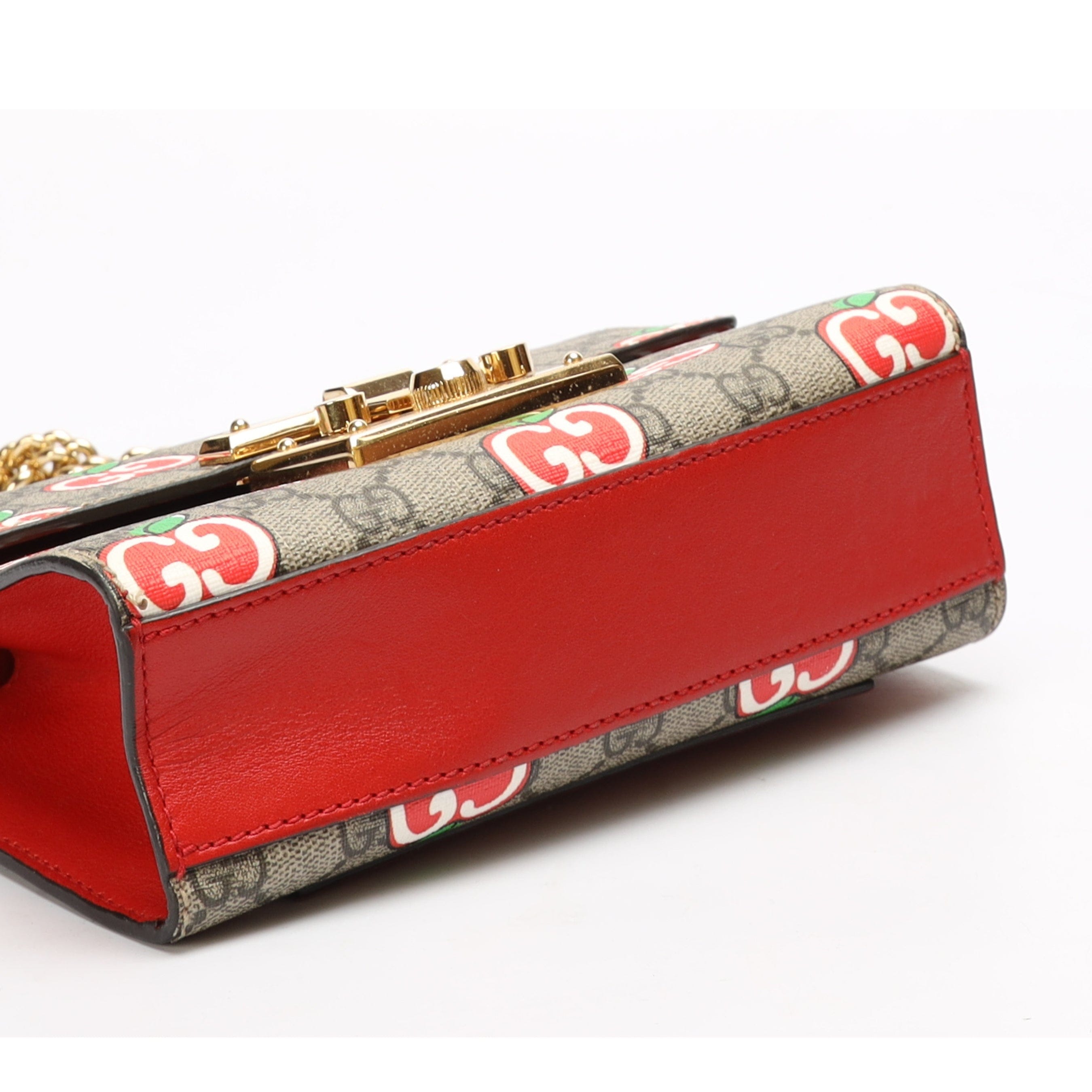 Gucci GG Apple Print Padlock Crossbody Bag