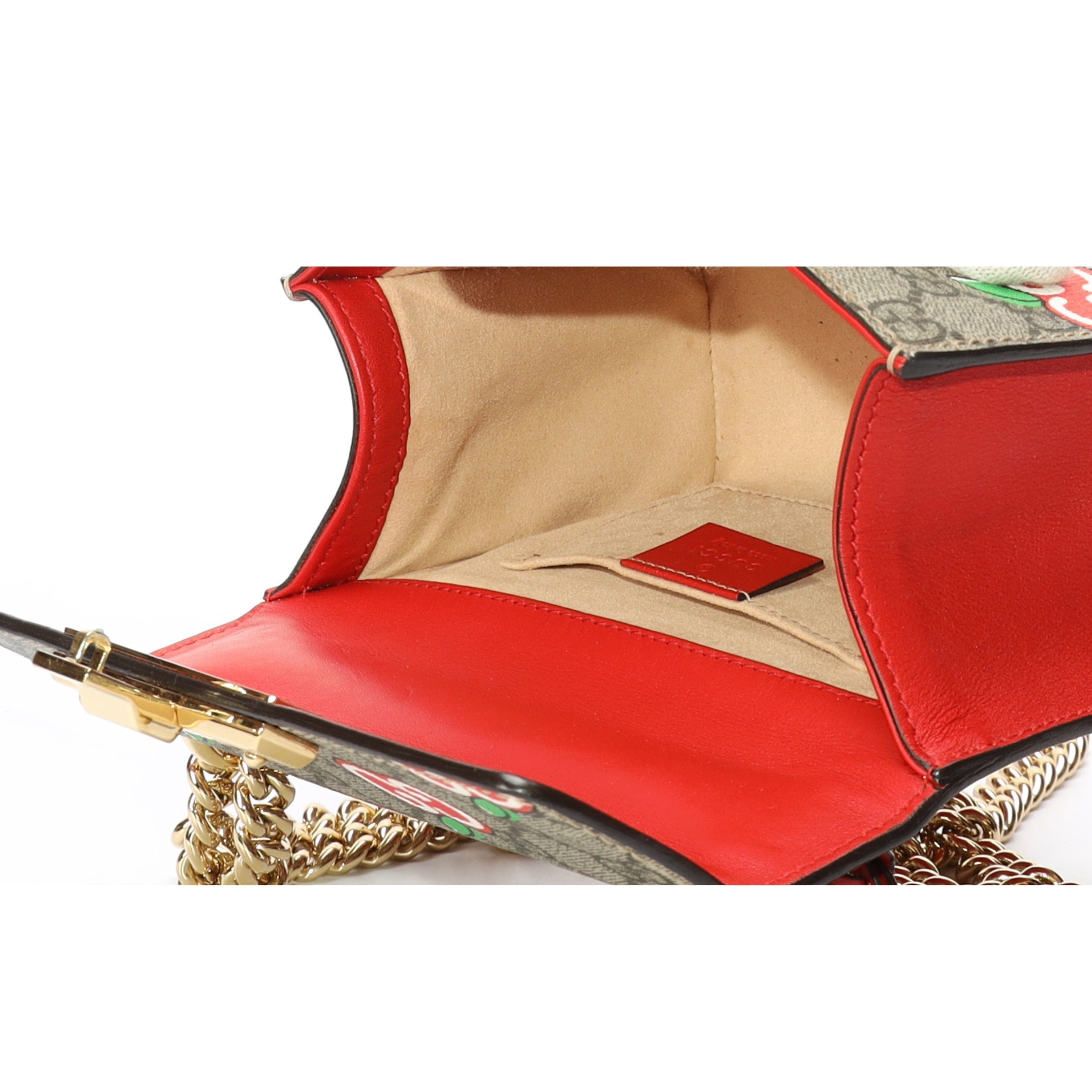 Gucci GG Apple Print Padlock Crossbody Bag